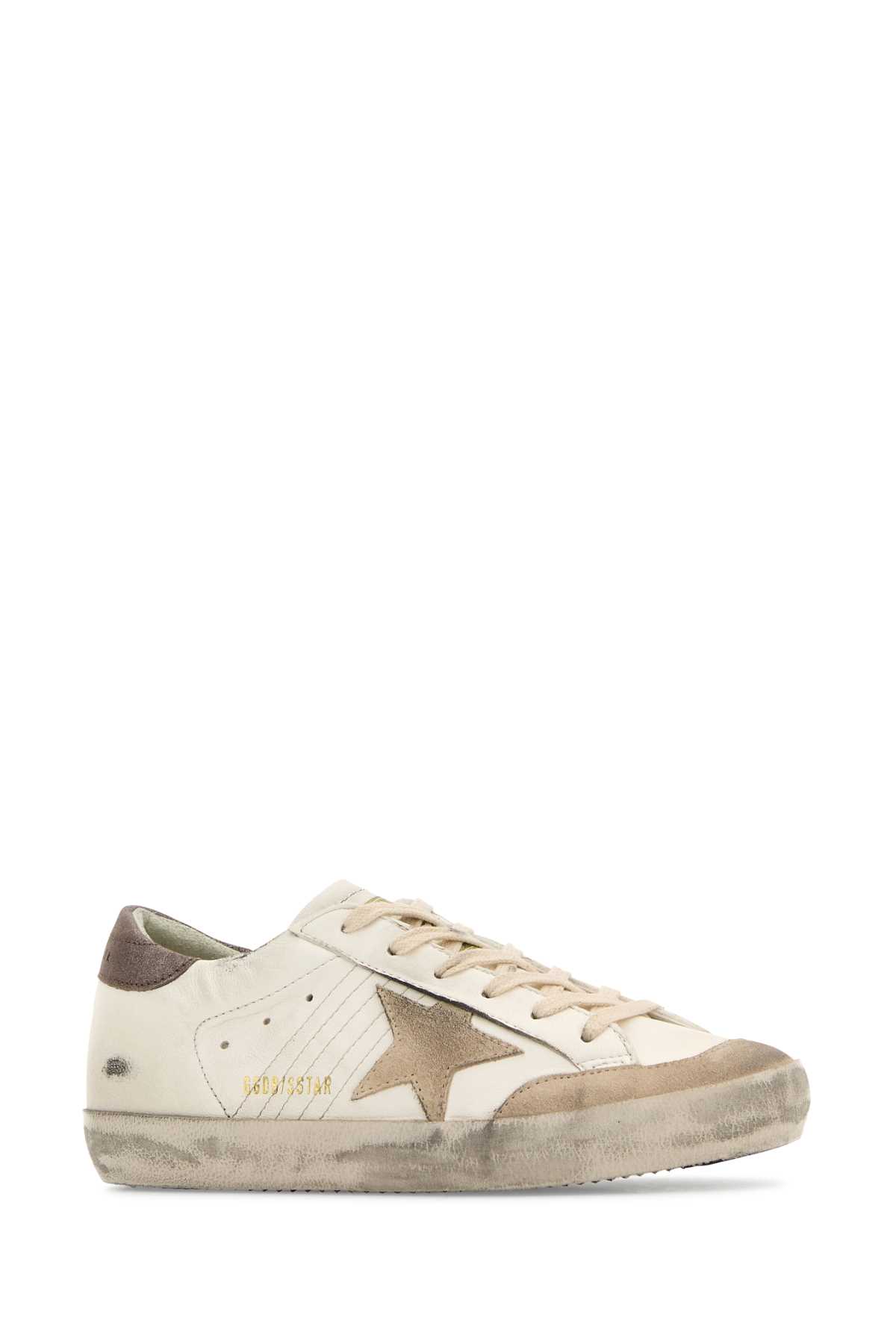 Shop Golden Goose Multicolor Leather Super-star Penstar Classic Sneakers In Whitebeigelightbrown