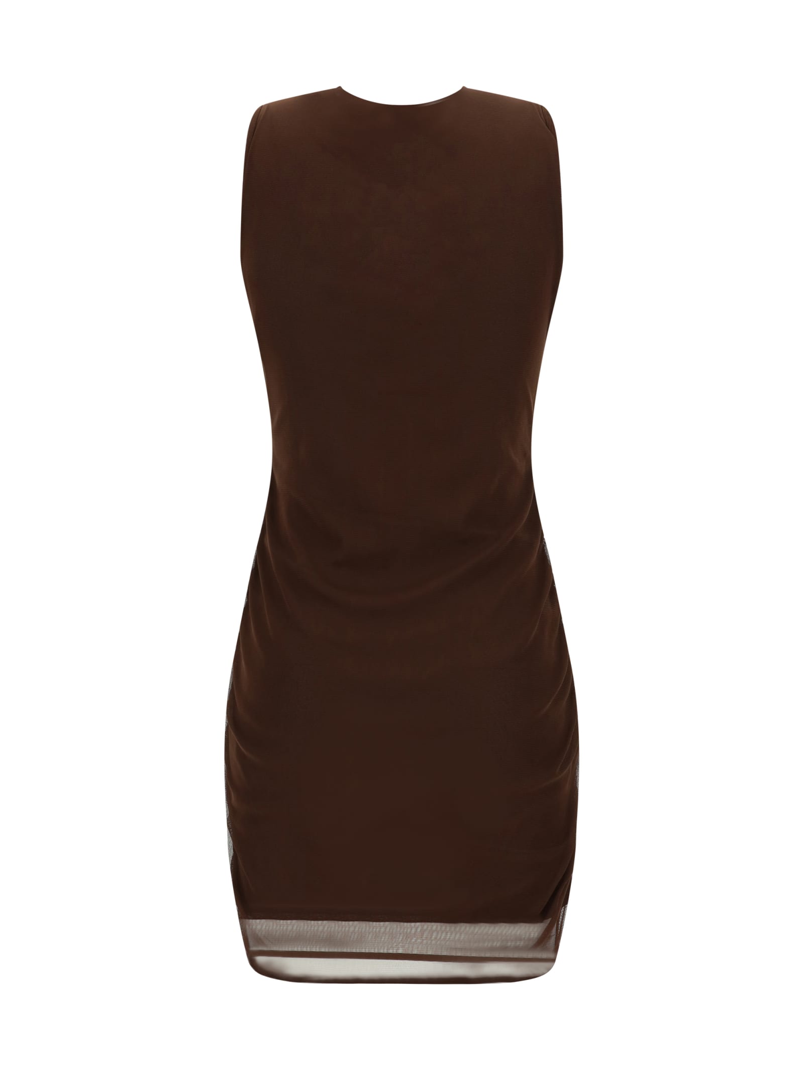 Shop Saint Laurent Mini Dress In Brown