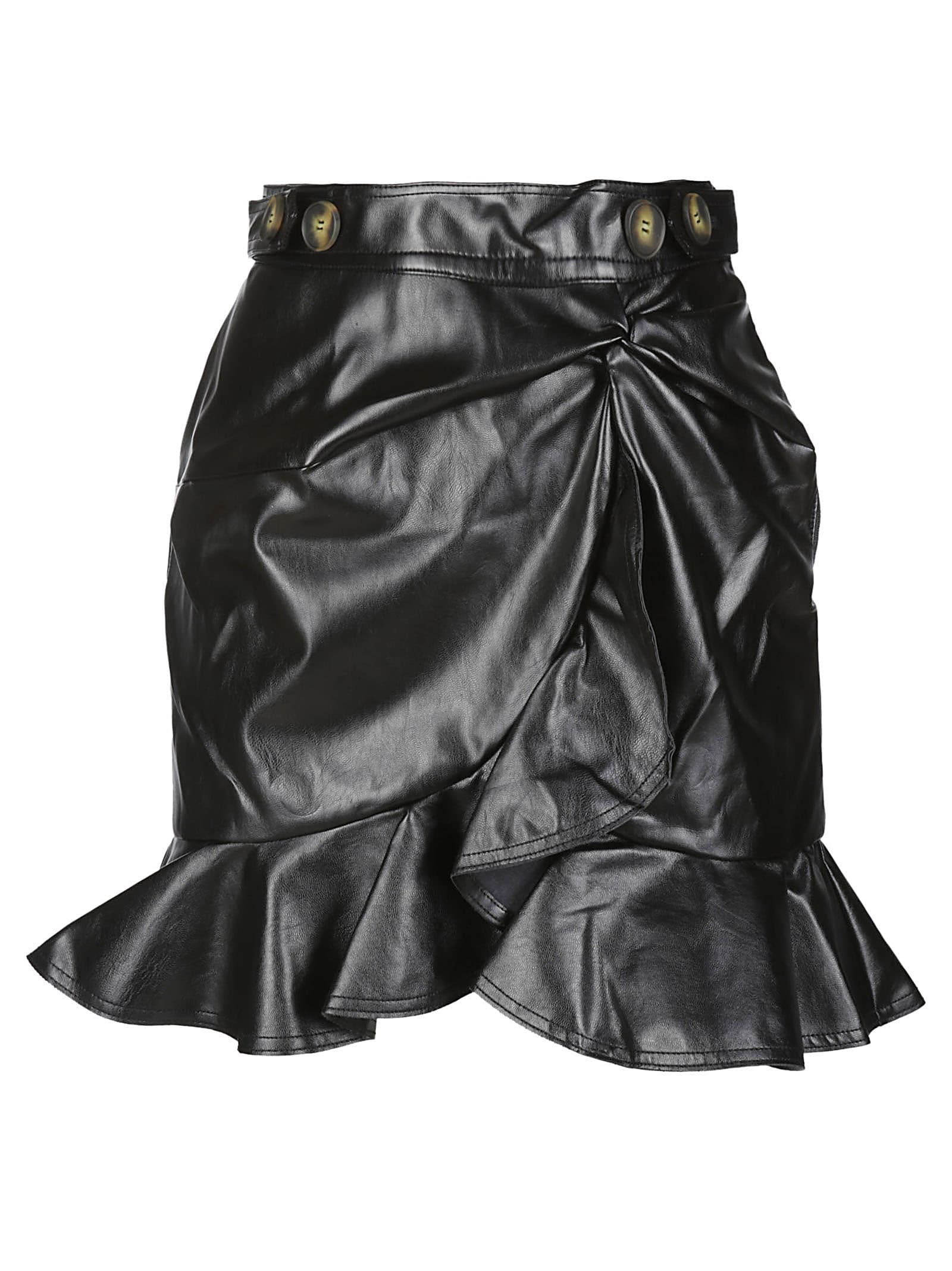 Self-portrait Asymmetric Skirt In Black