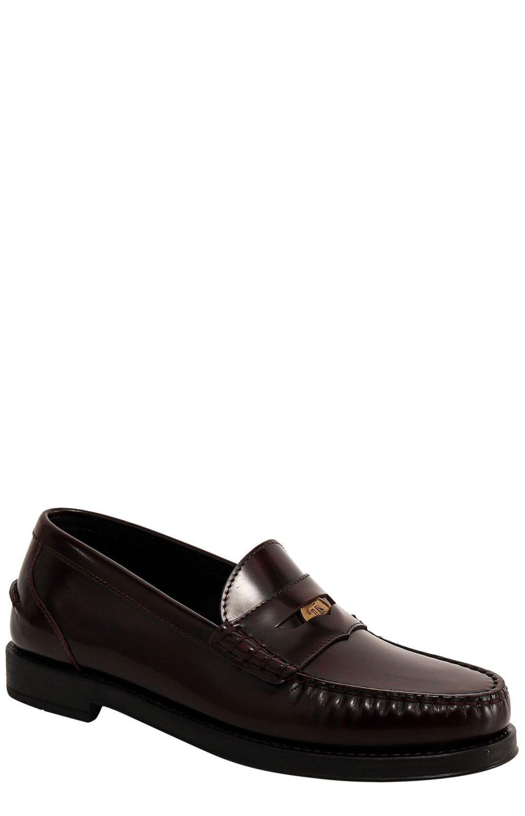 Shop Tod's Logo Penny Loafers