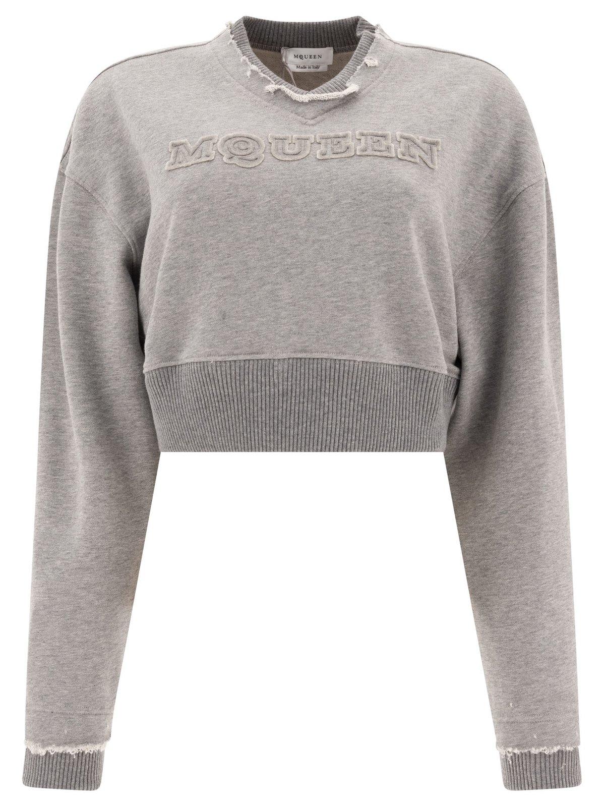 Logo Detailed Cropped Sweatshirt