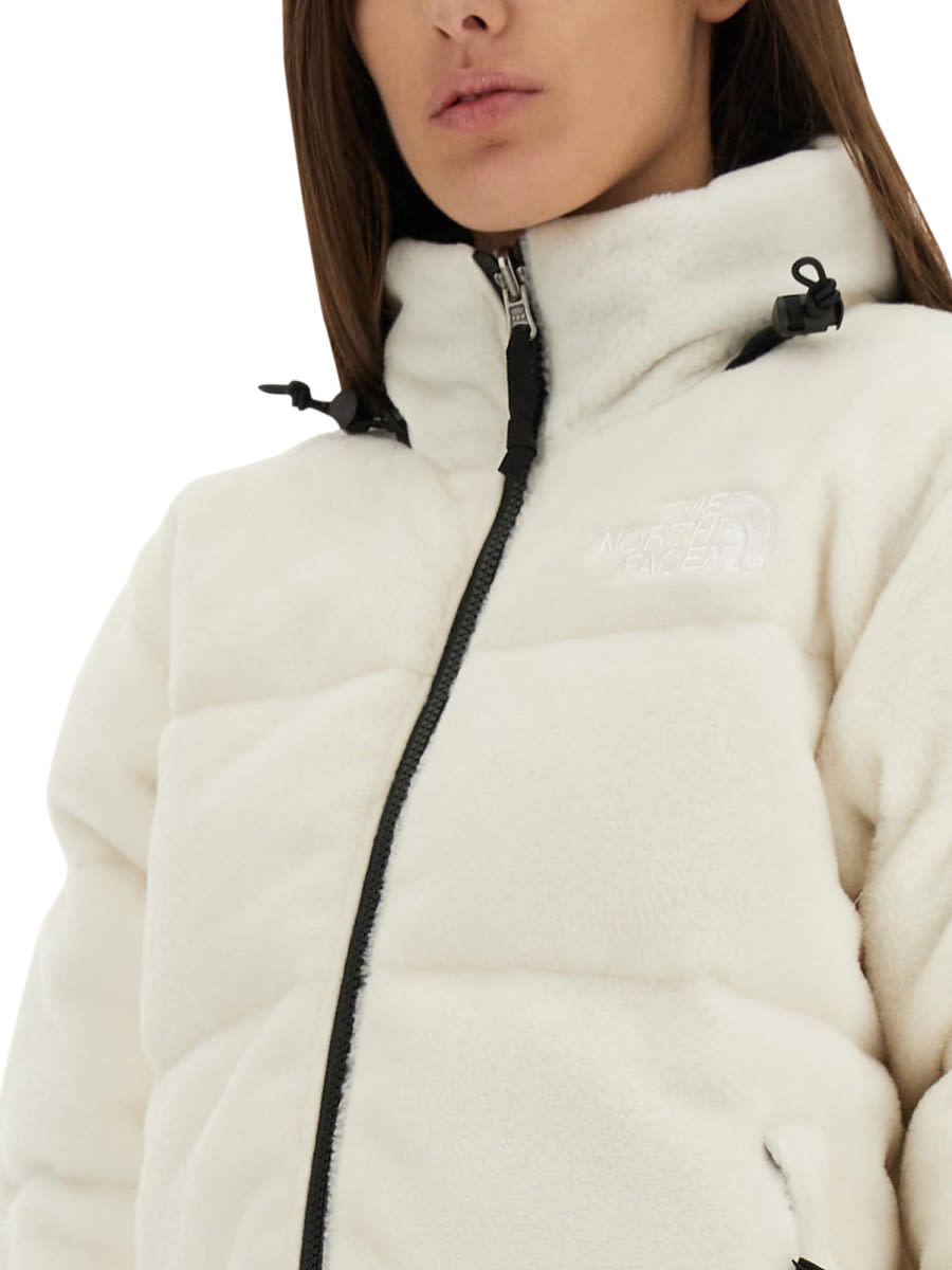 Shop The North Face Polar Nuptse Jacket In Ivory