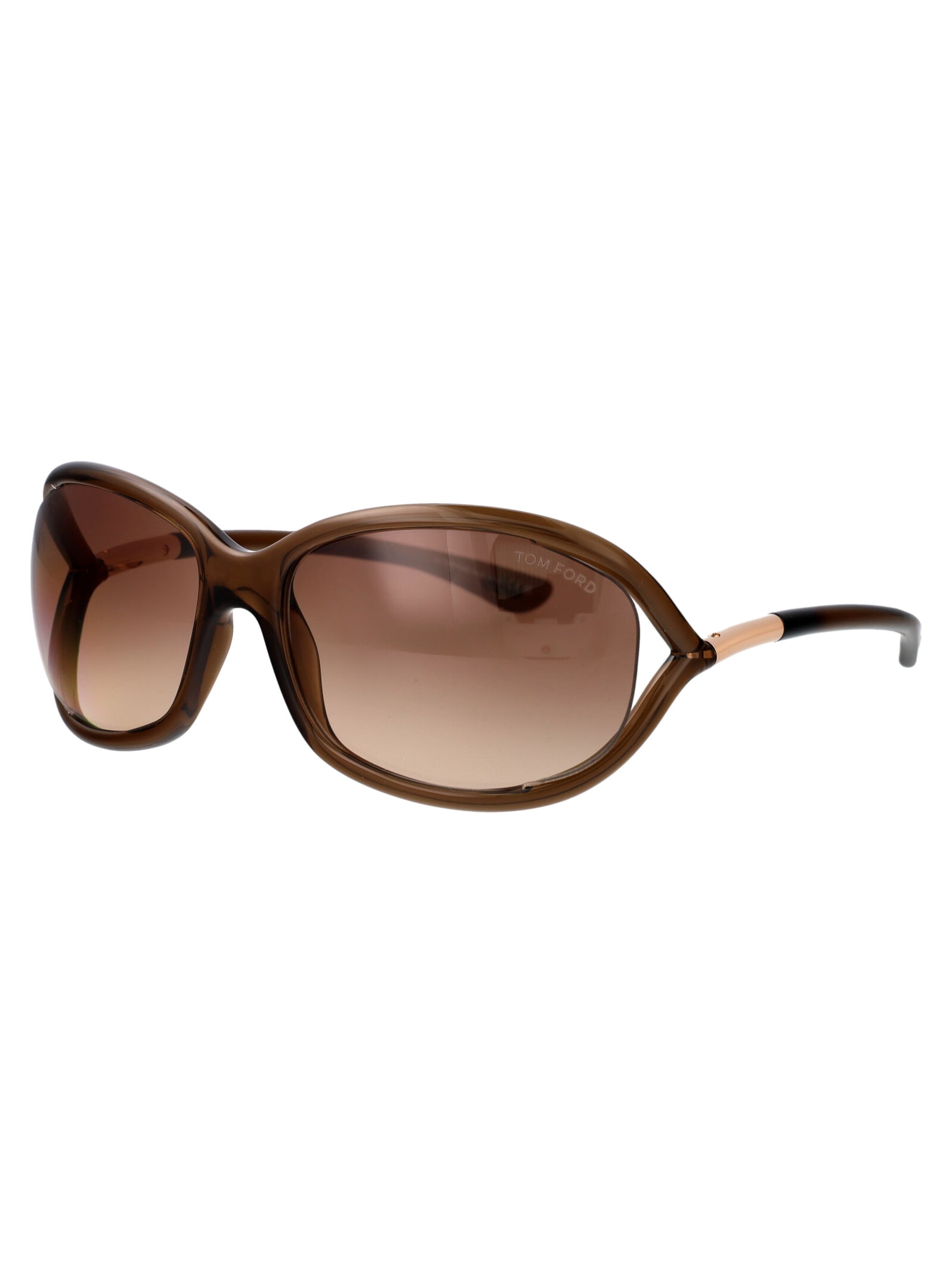 Tom Ford Eyewear Jennifer Soft Square Frame Sunglasses In 48f Marrone Scuro Luc / Marrone Grad