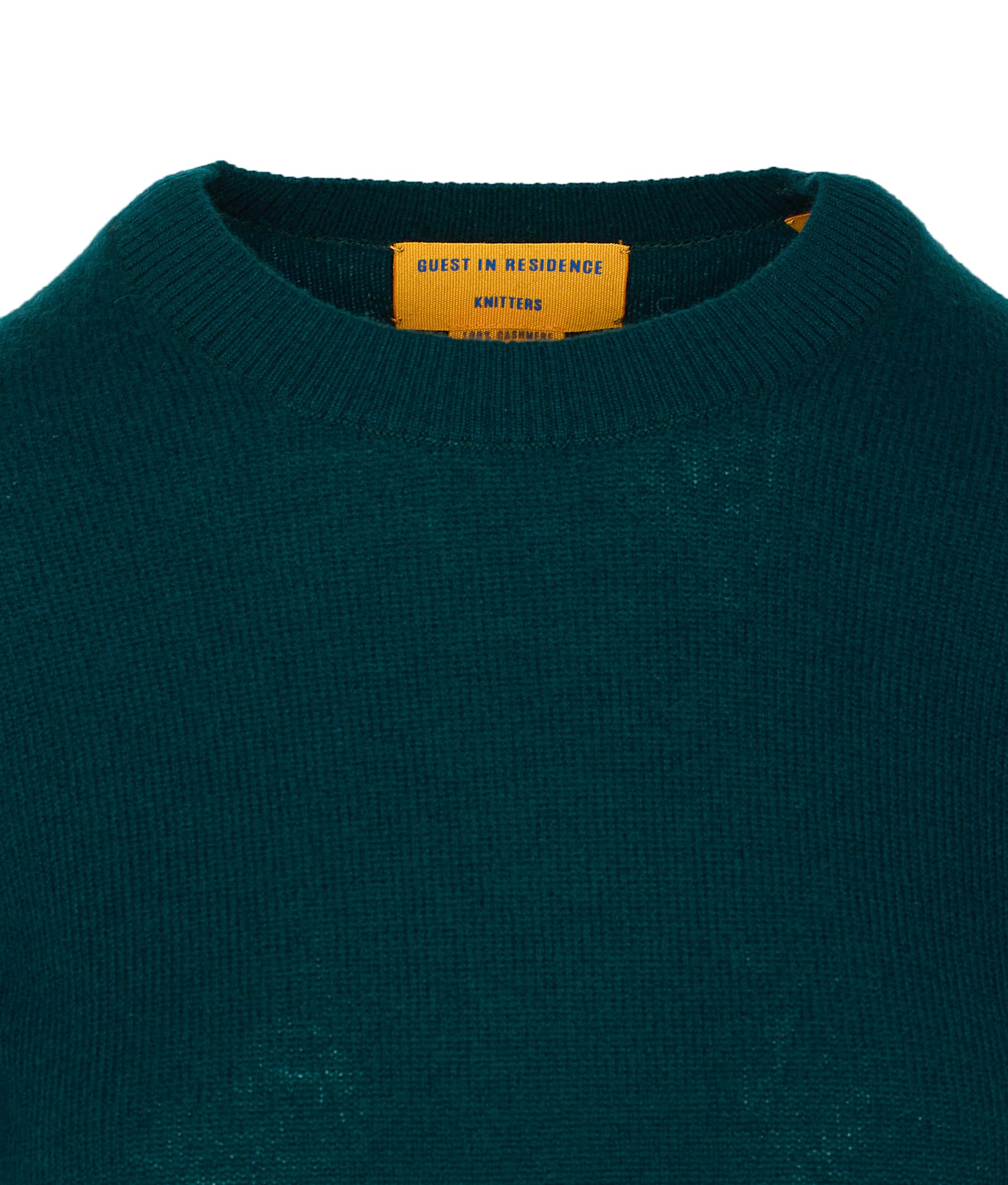 Guest In Residence Shrunken Cashmere Crewneck Sweater In Green