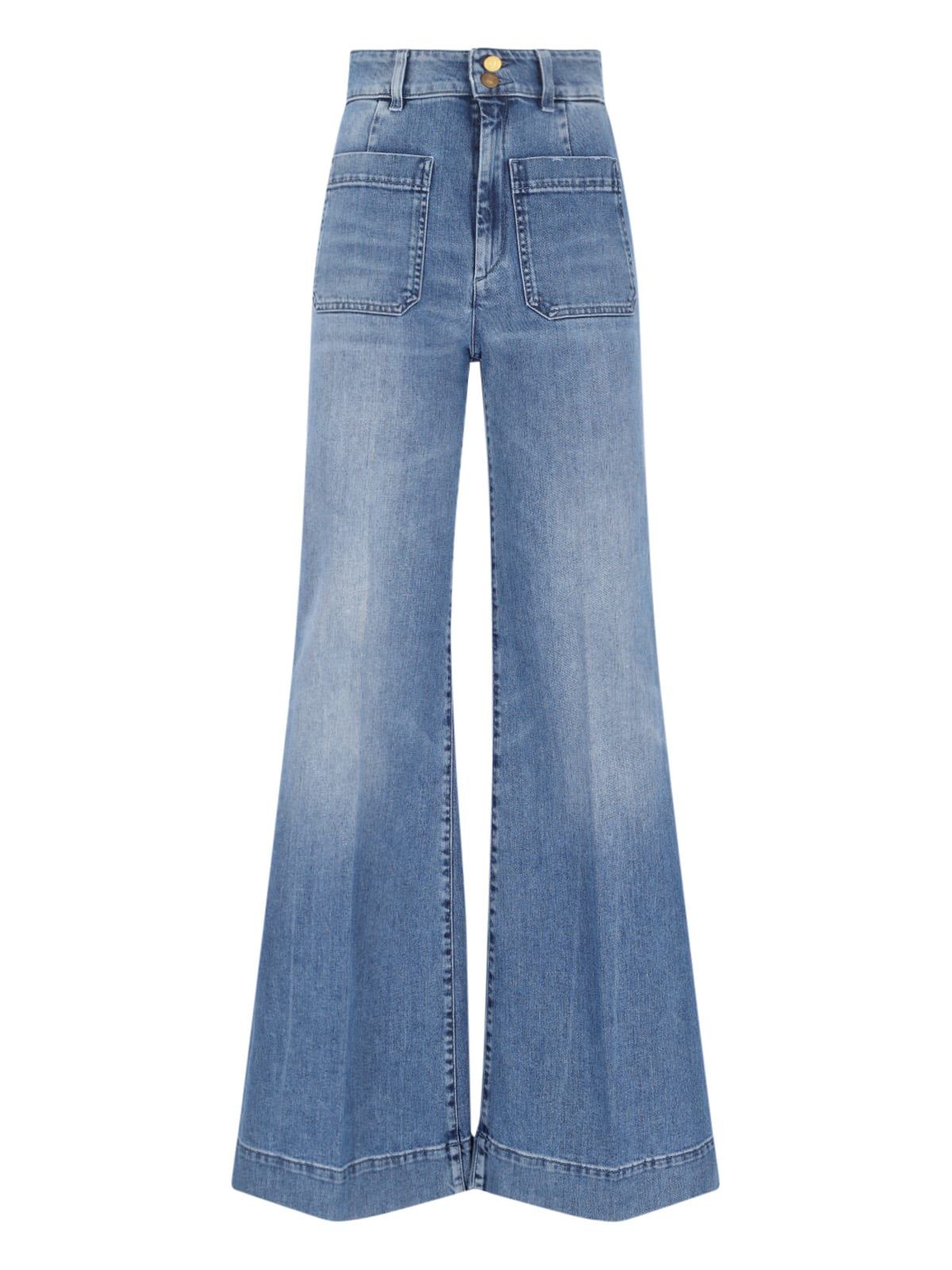 Shop The Seafarer Palazzo Jeans In Blue