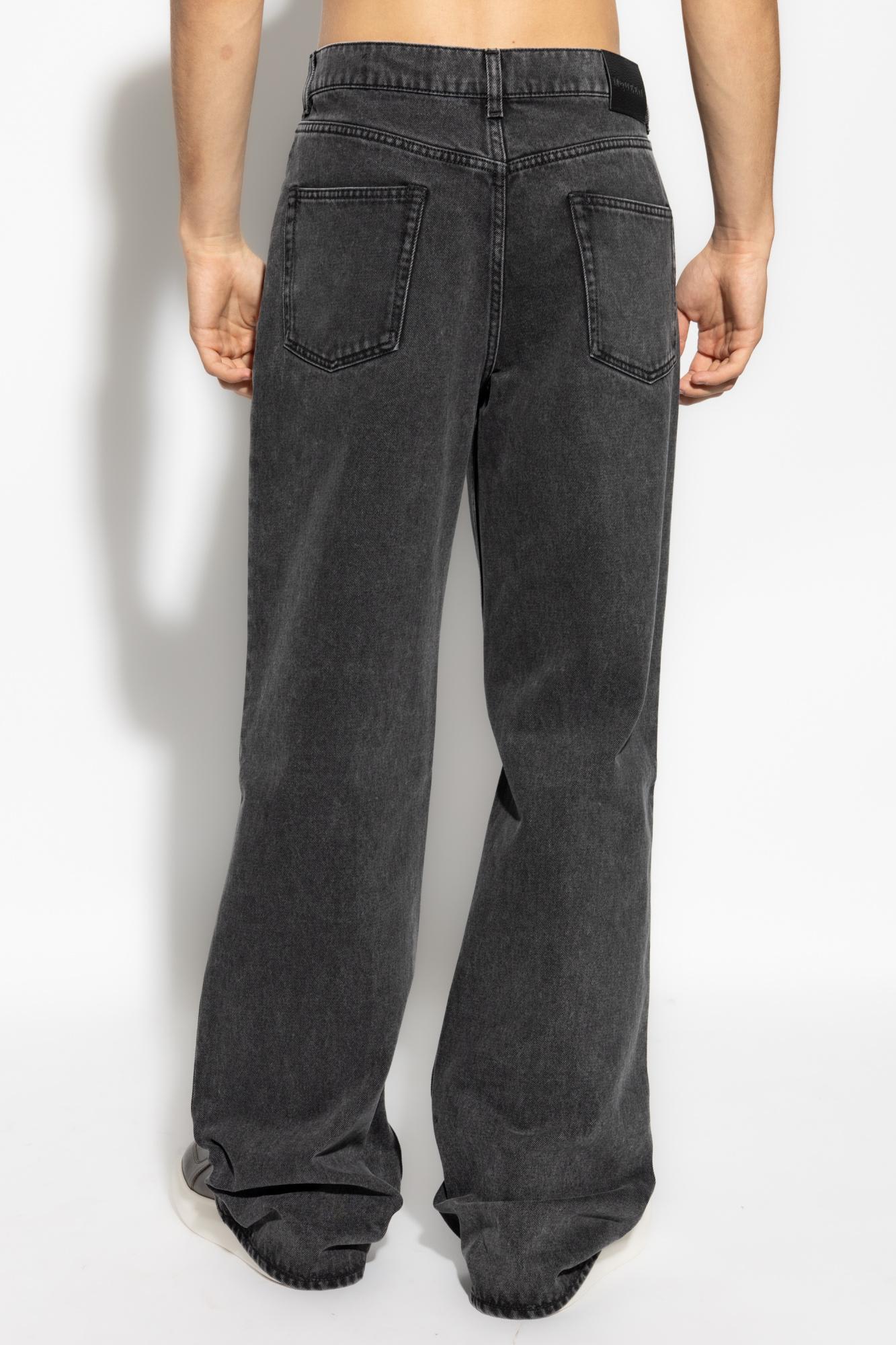 Shop Alexander Mcqueen Loose Fit Jeans In Grey