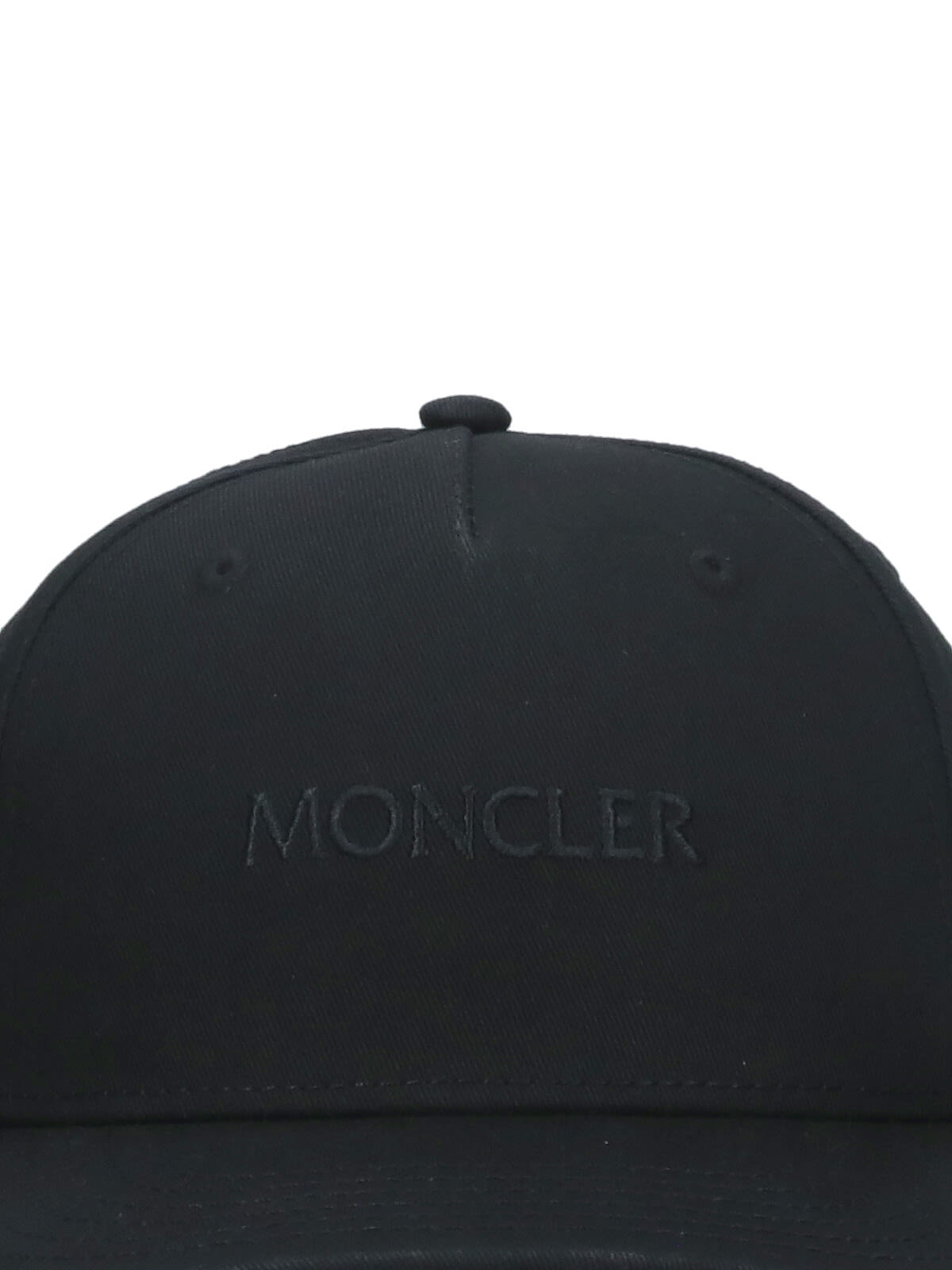Moncler Logo Baseball Cap In Black