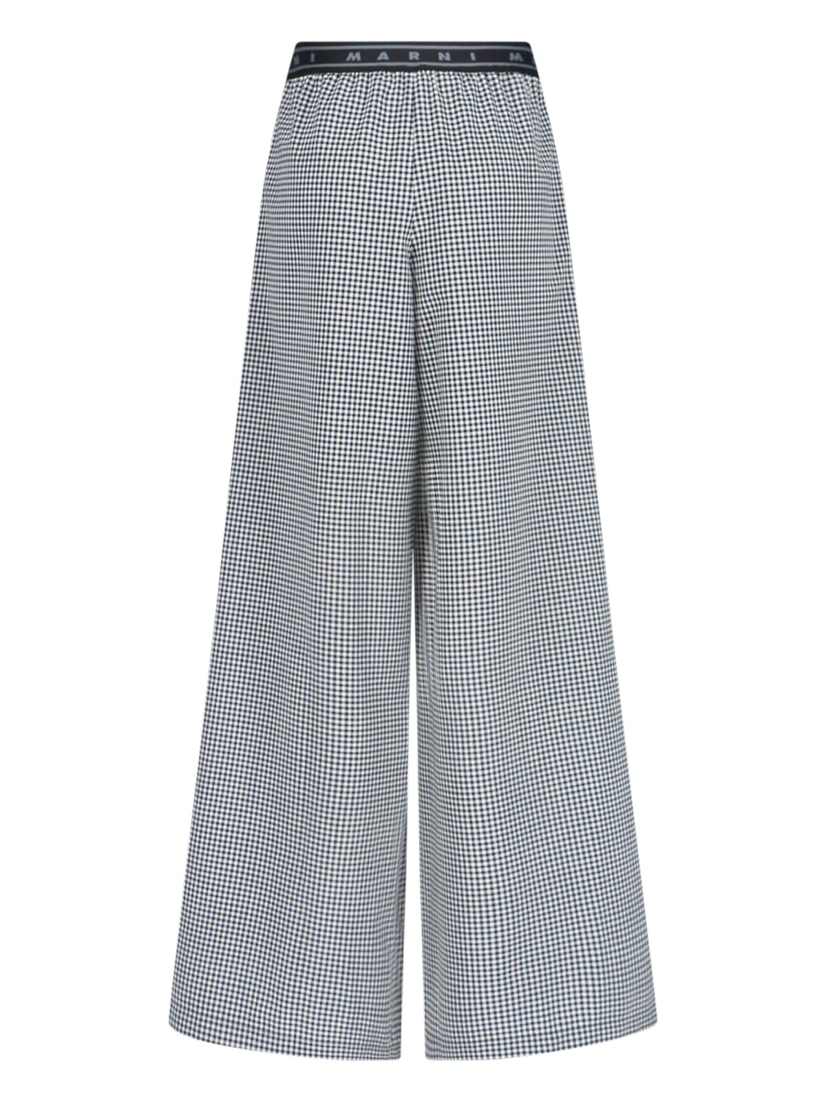 Marni Plaid Palazzo Pants In Black