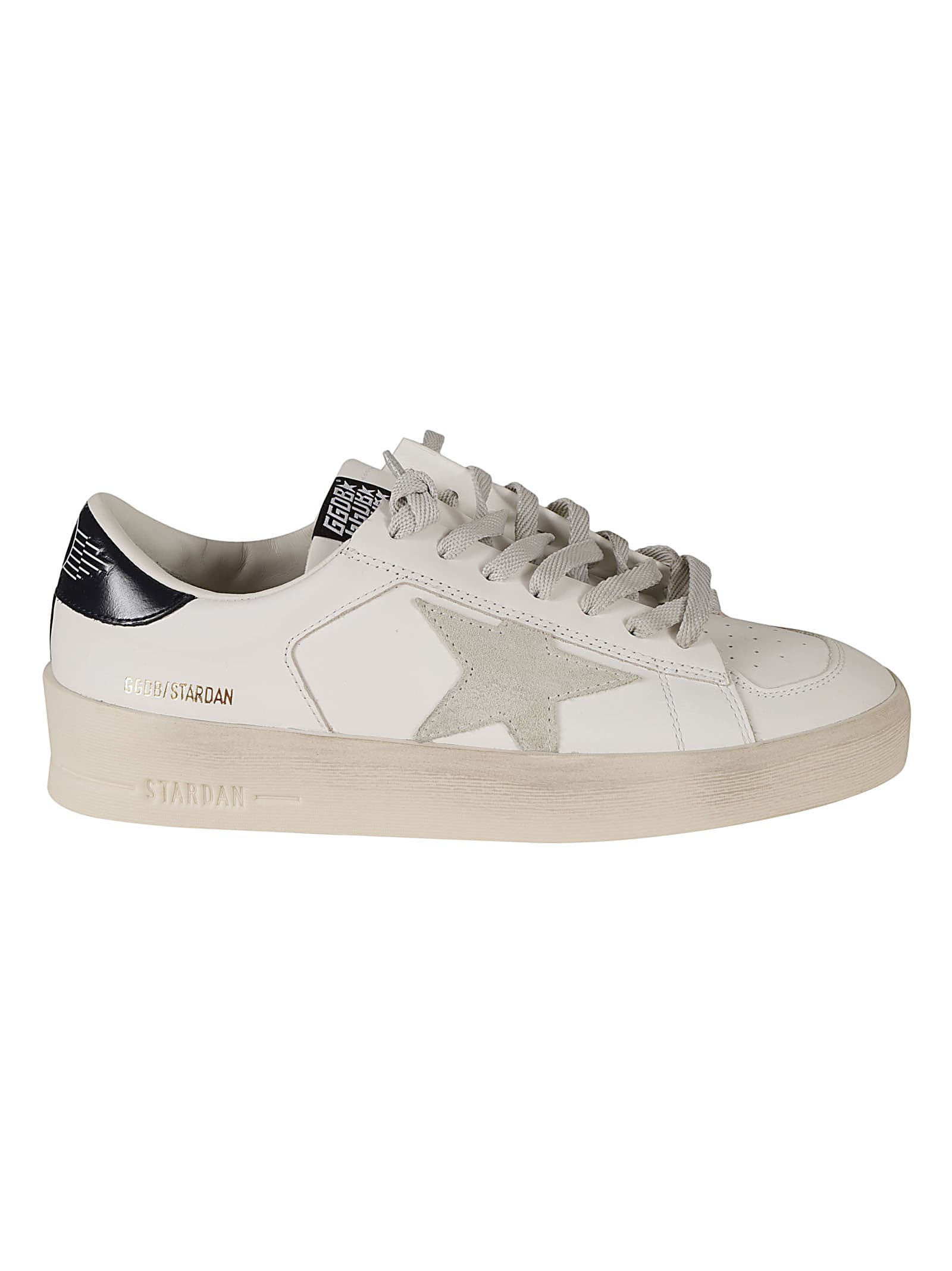 Shop Golden Goose Stardan Sneakers In White Ice Blue