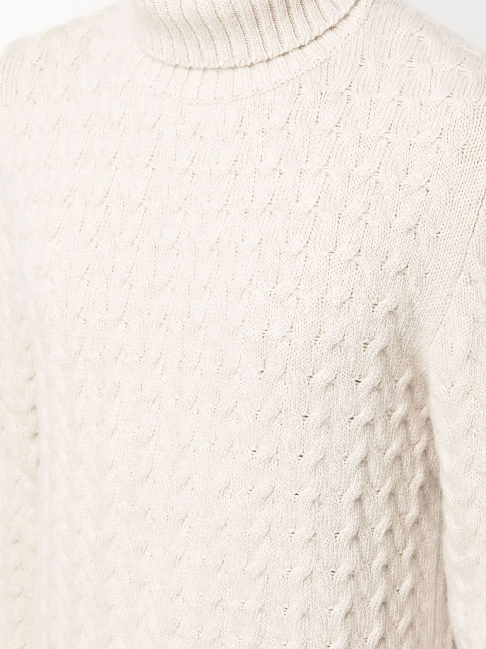 Shop Fedeli Beige Virgin Wool-cashmere Blend Jumper In Neutrals