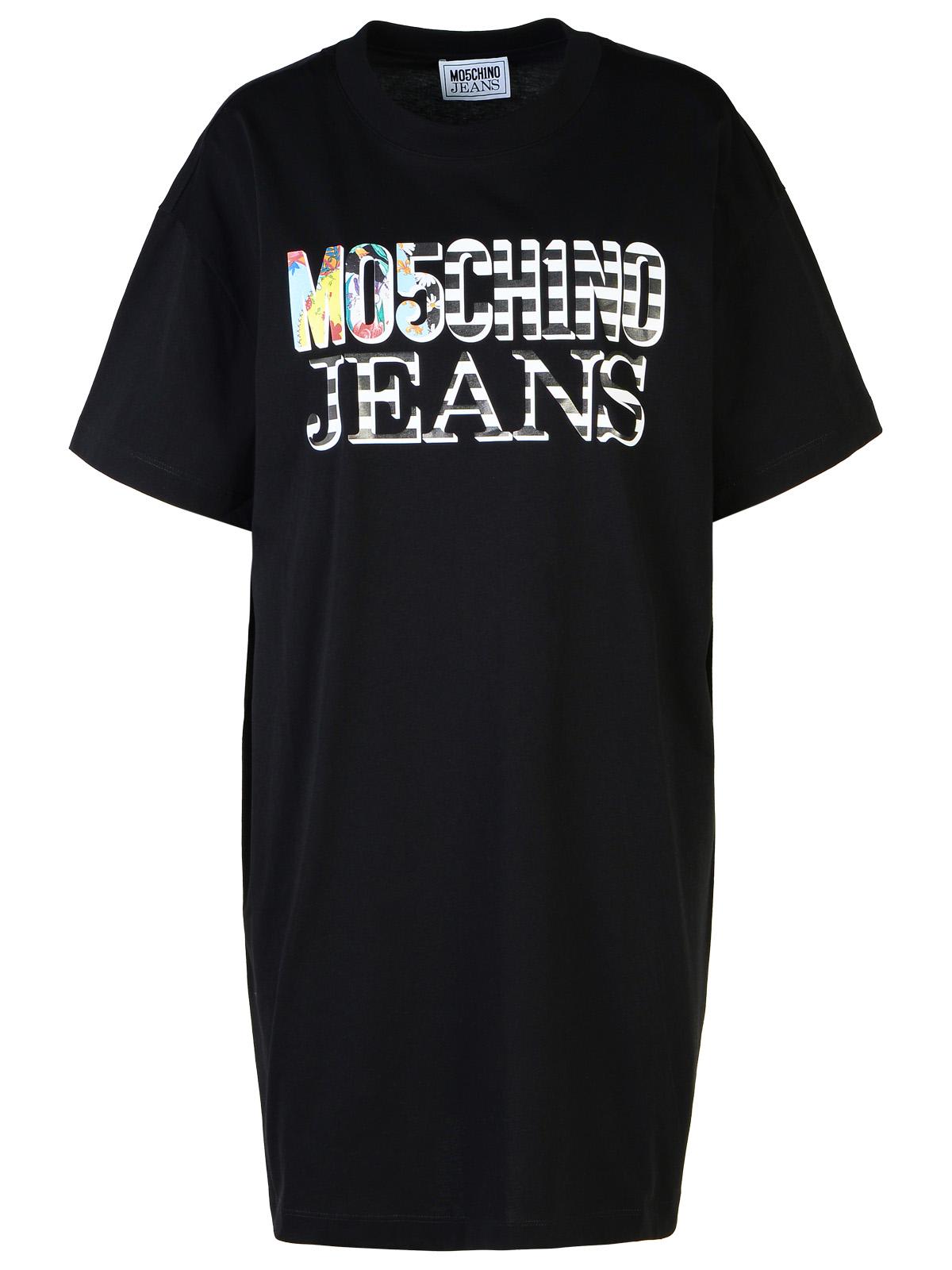 M05ch1n0 Jeans Black Cotton Dress