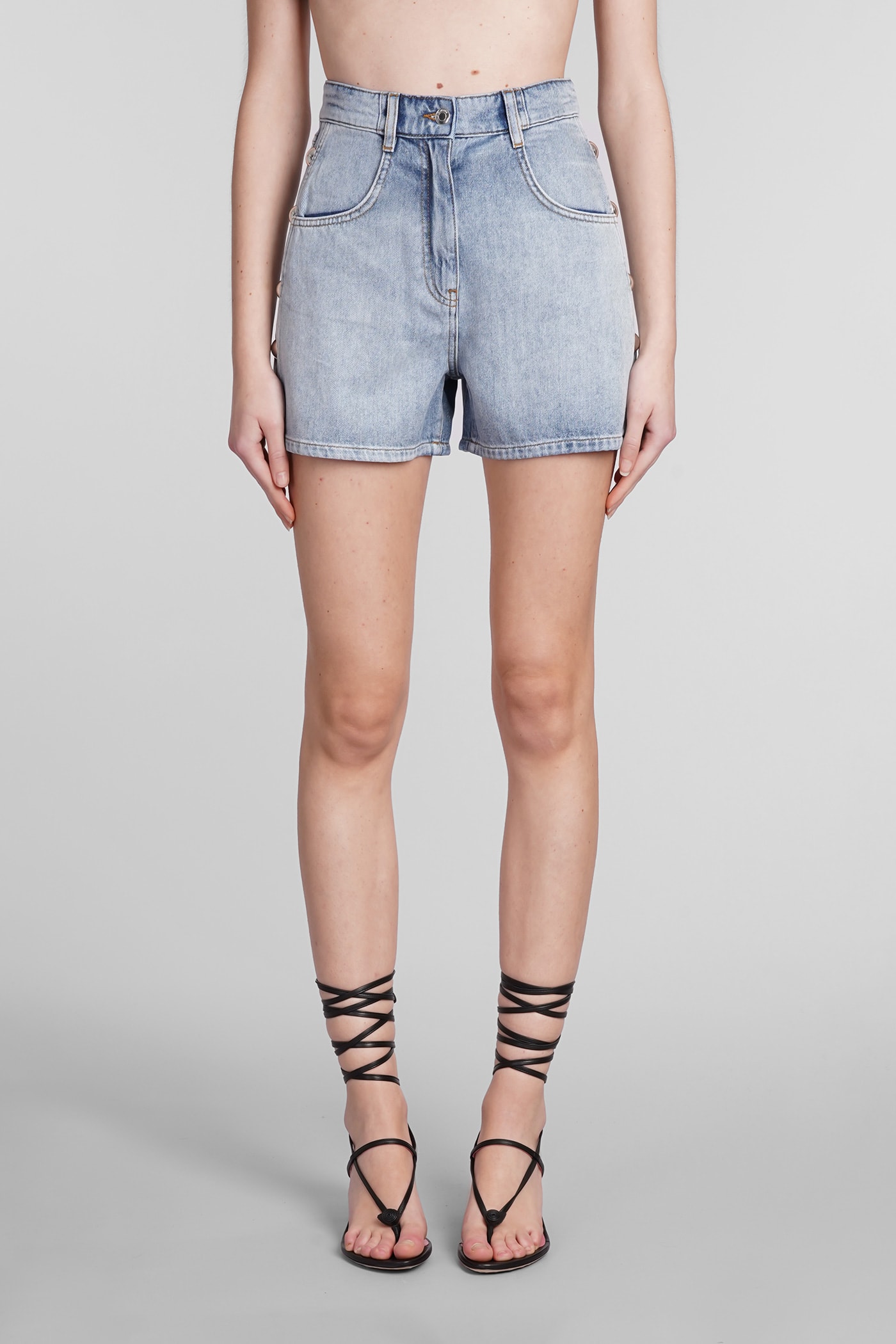 Canio Shorts In Blue Cotton