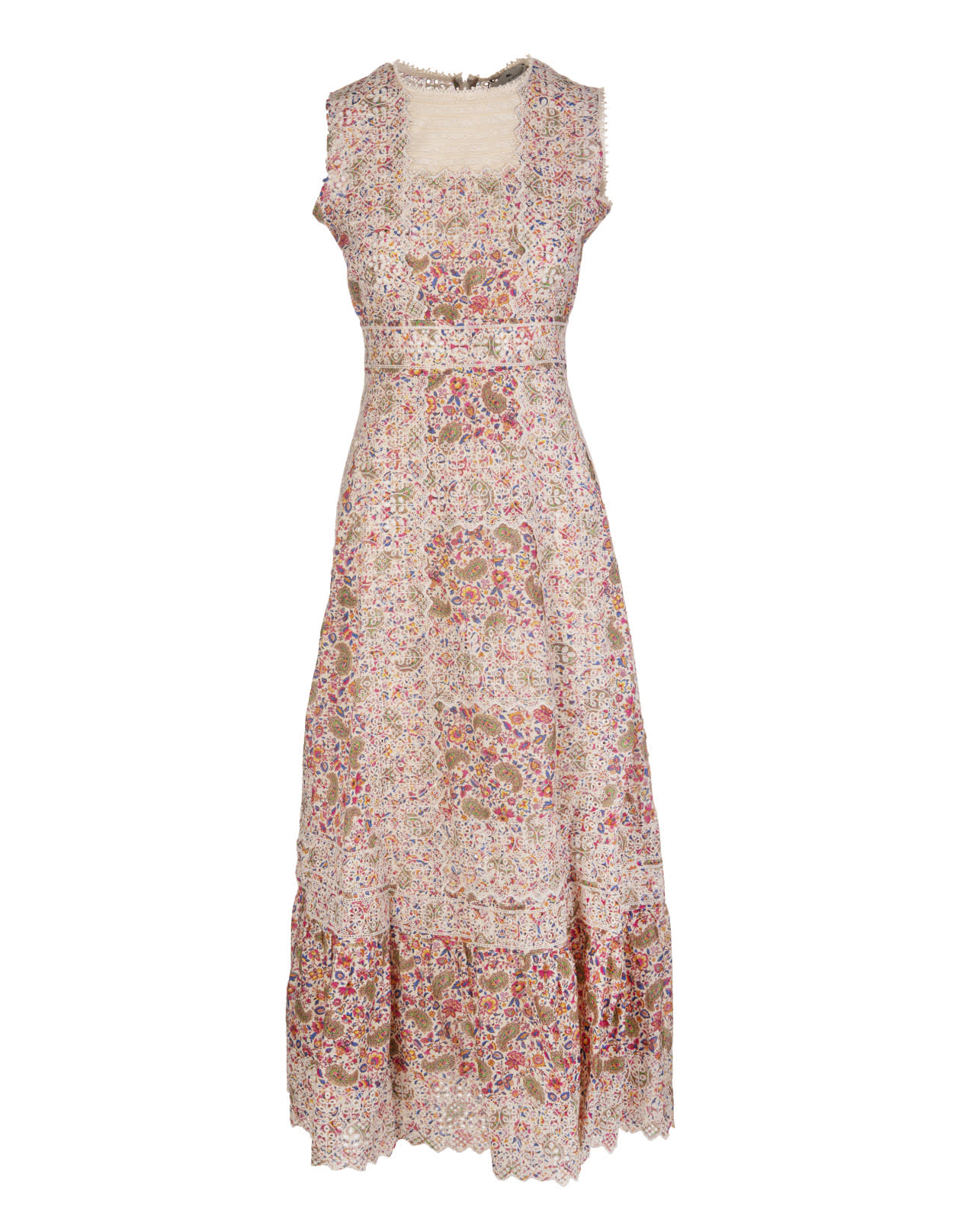 Etro Embroidered Long Paisley Dress
