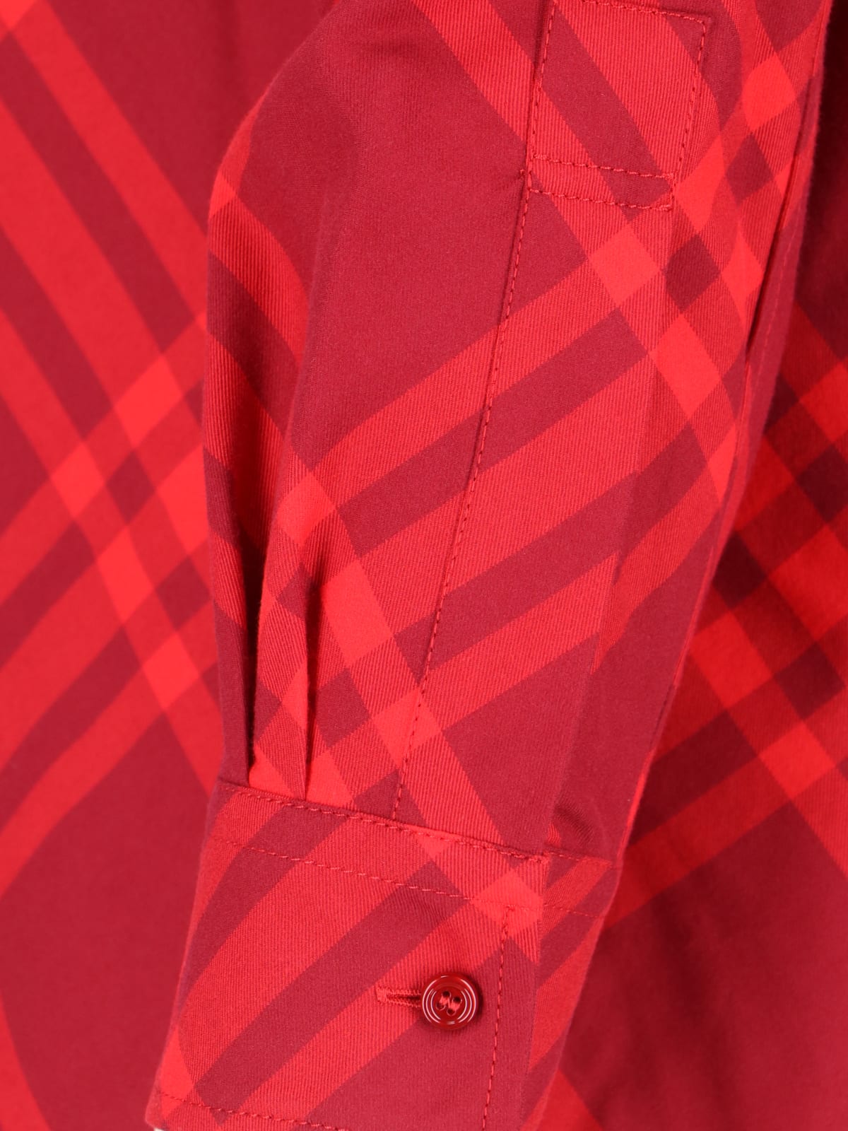 Burberry Plaid Long Sleeves Top In Red