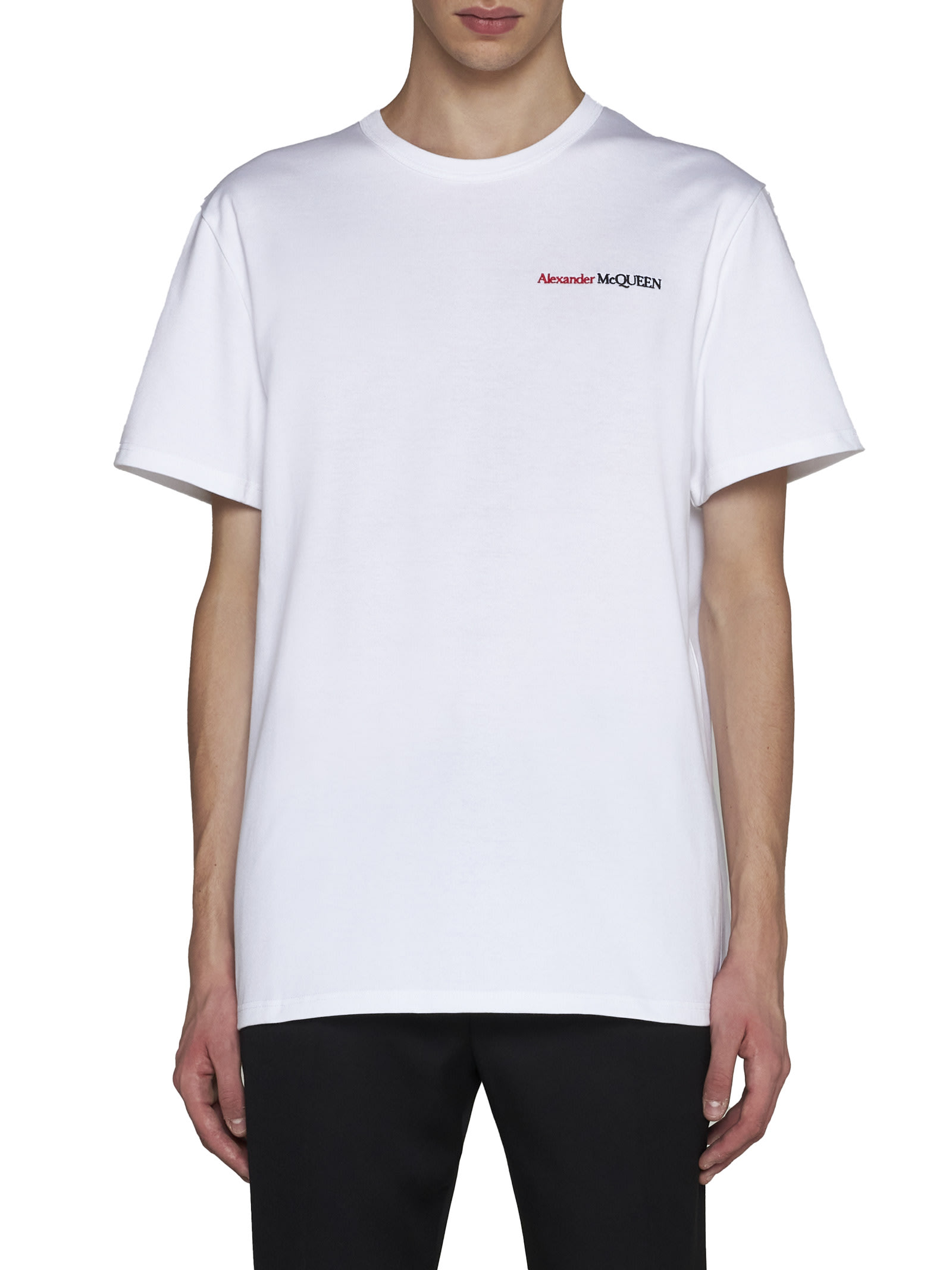 Shop Alexander Mcqueen T-shirt In Opticalwhite