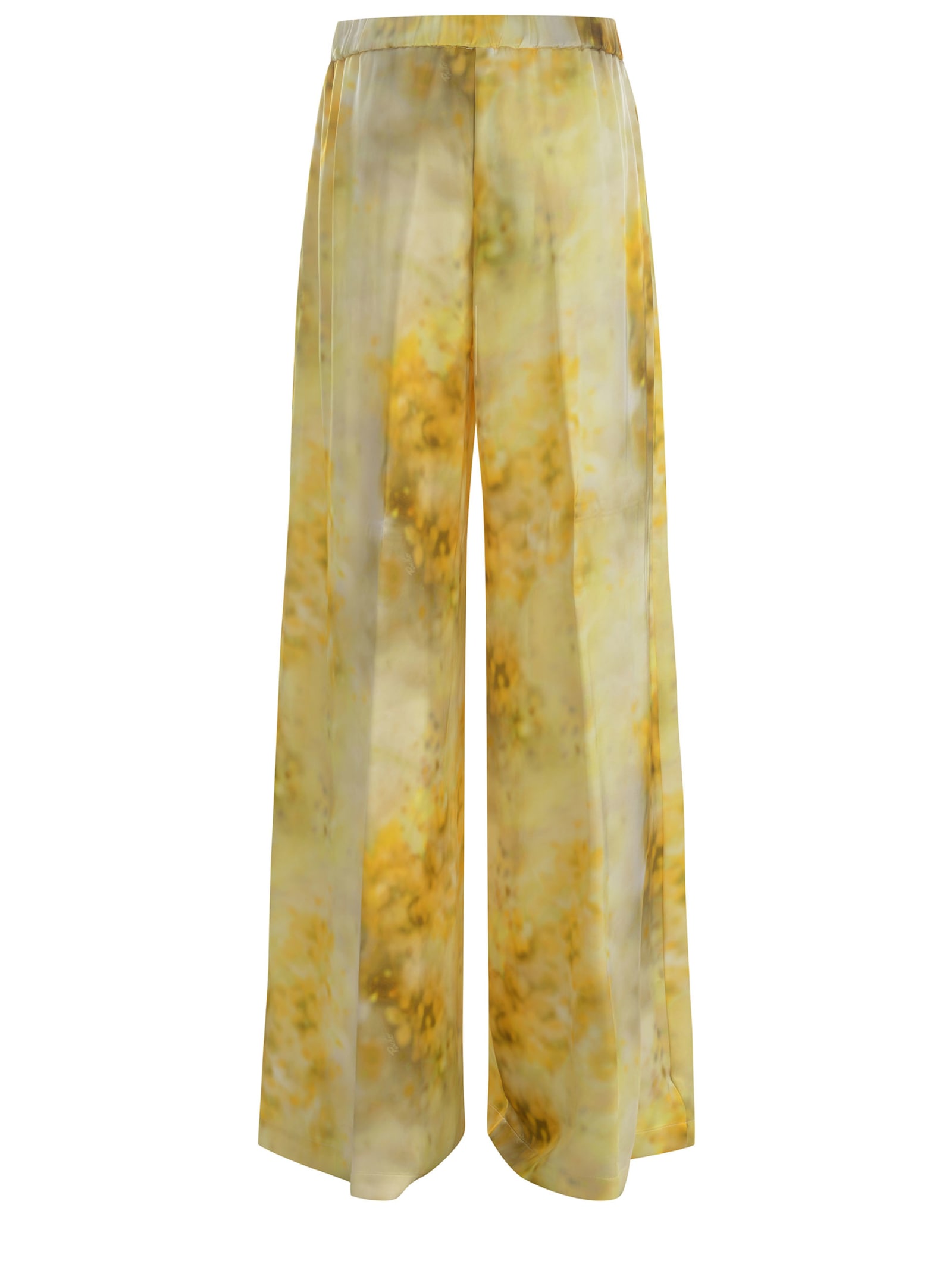 Shop Pinko Trousers  Puntuale Made Of Viscose In Yellow