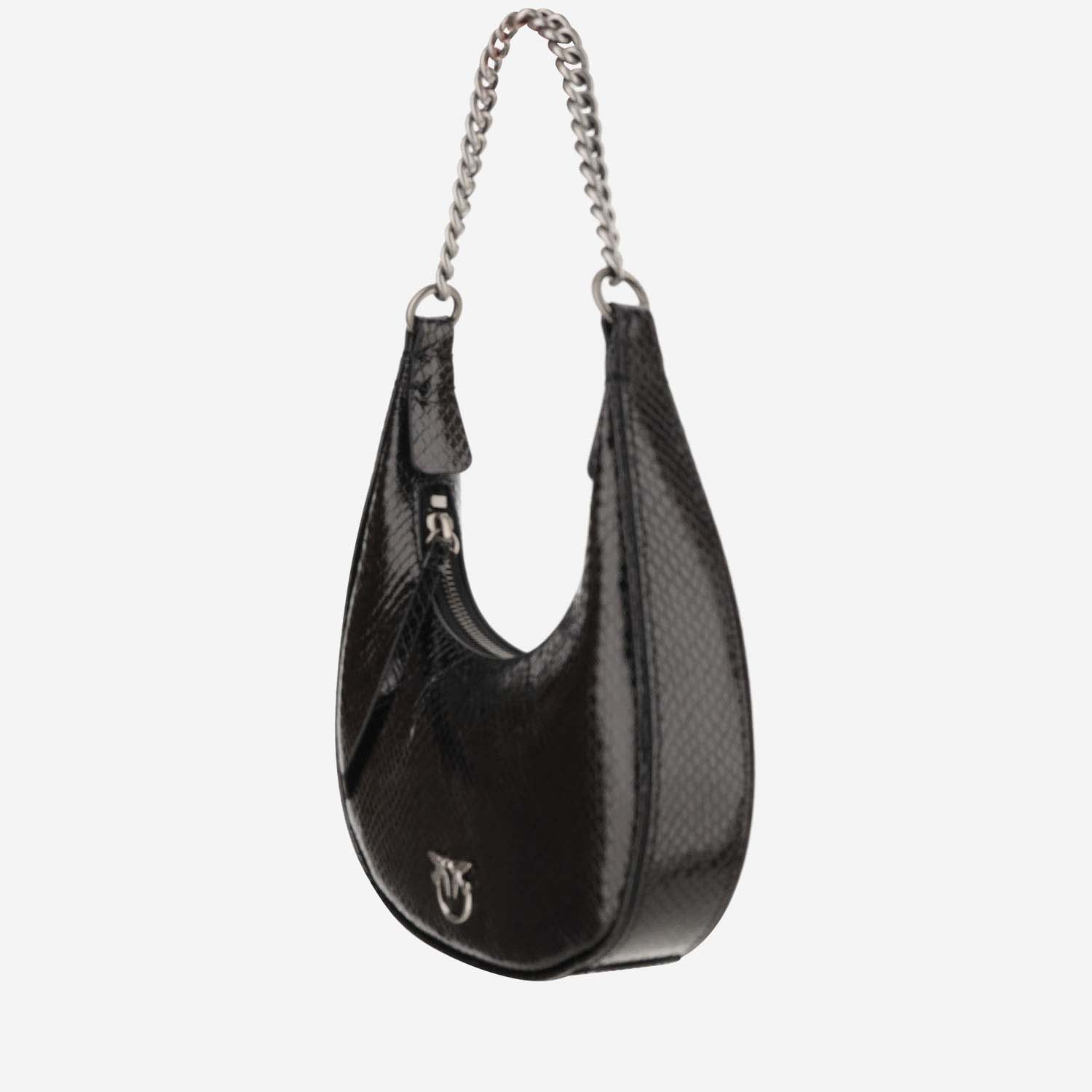 Shop Pinko Mini Brioche Hobo Bag In Black