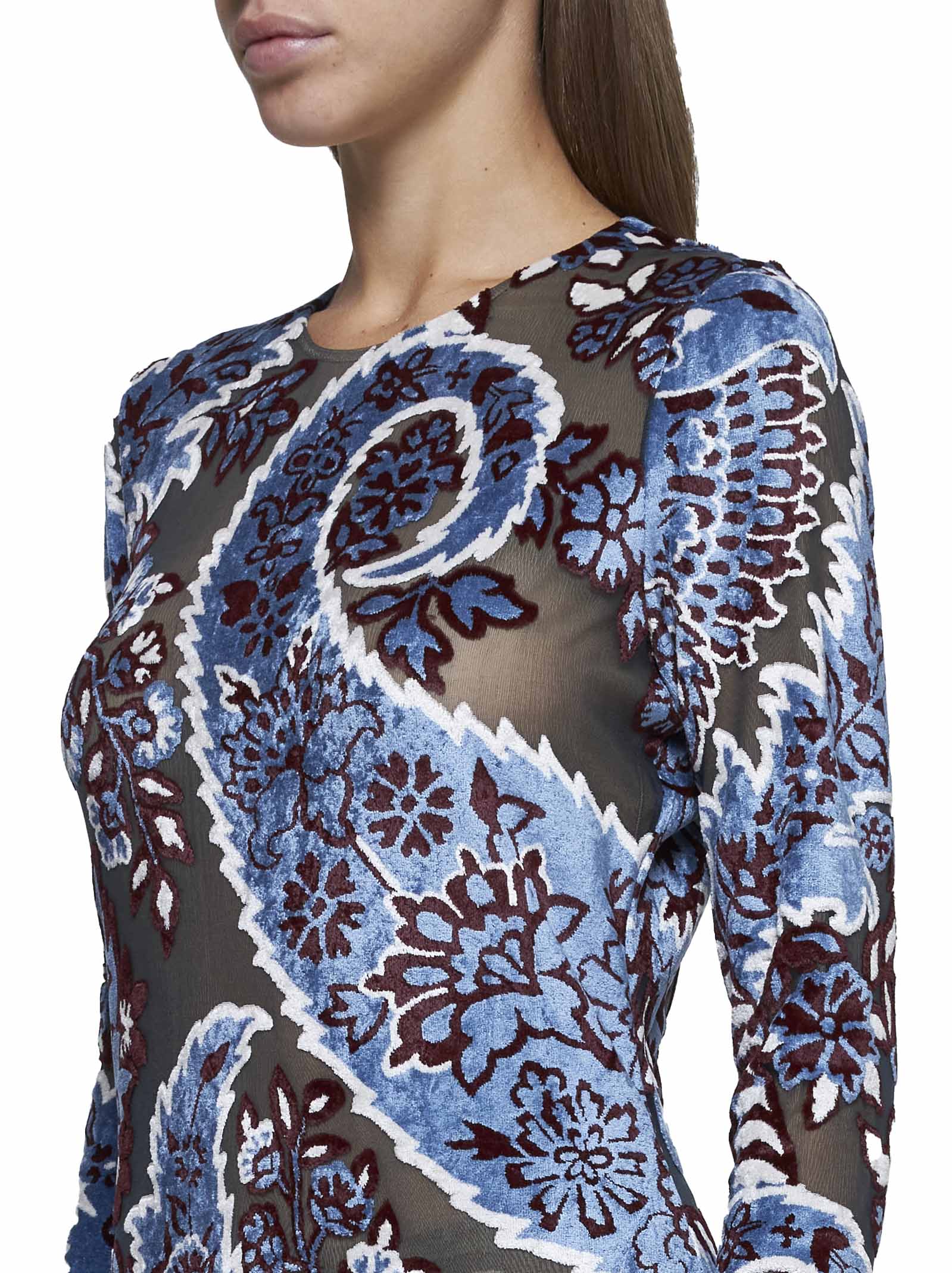 Shop Etro Sweater In Var. Multicolor F.do Azzurro