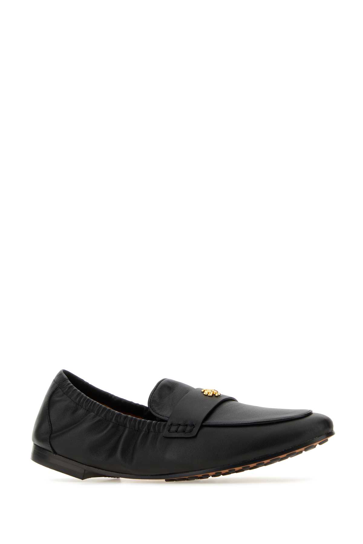 Tory Burch Black Leather Ballet Loafers In Perfectblack