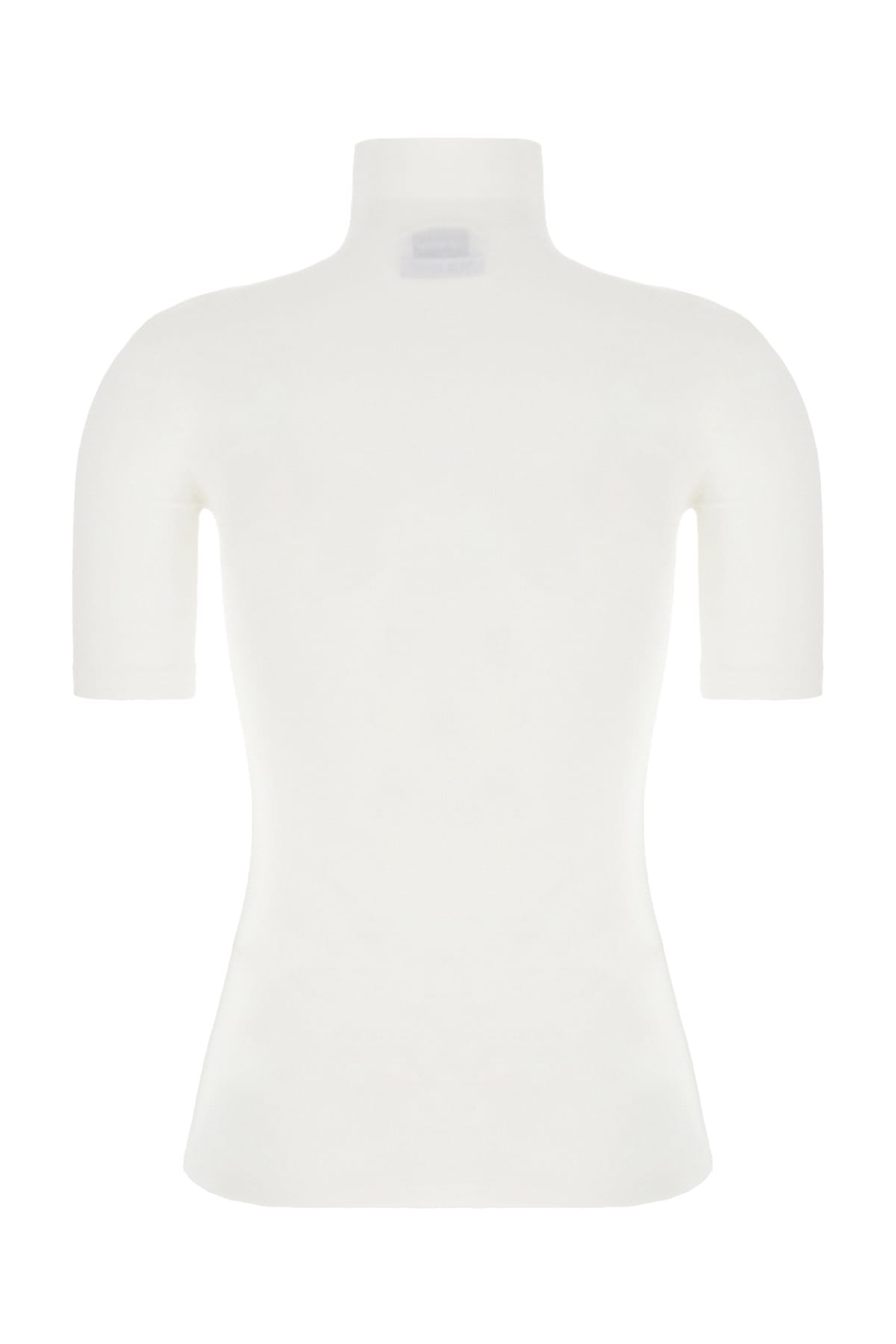 Shop Off-white Ivory Stretch Viscose Top In White Black