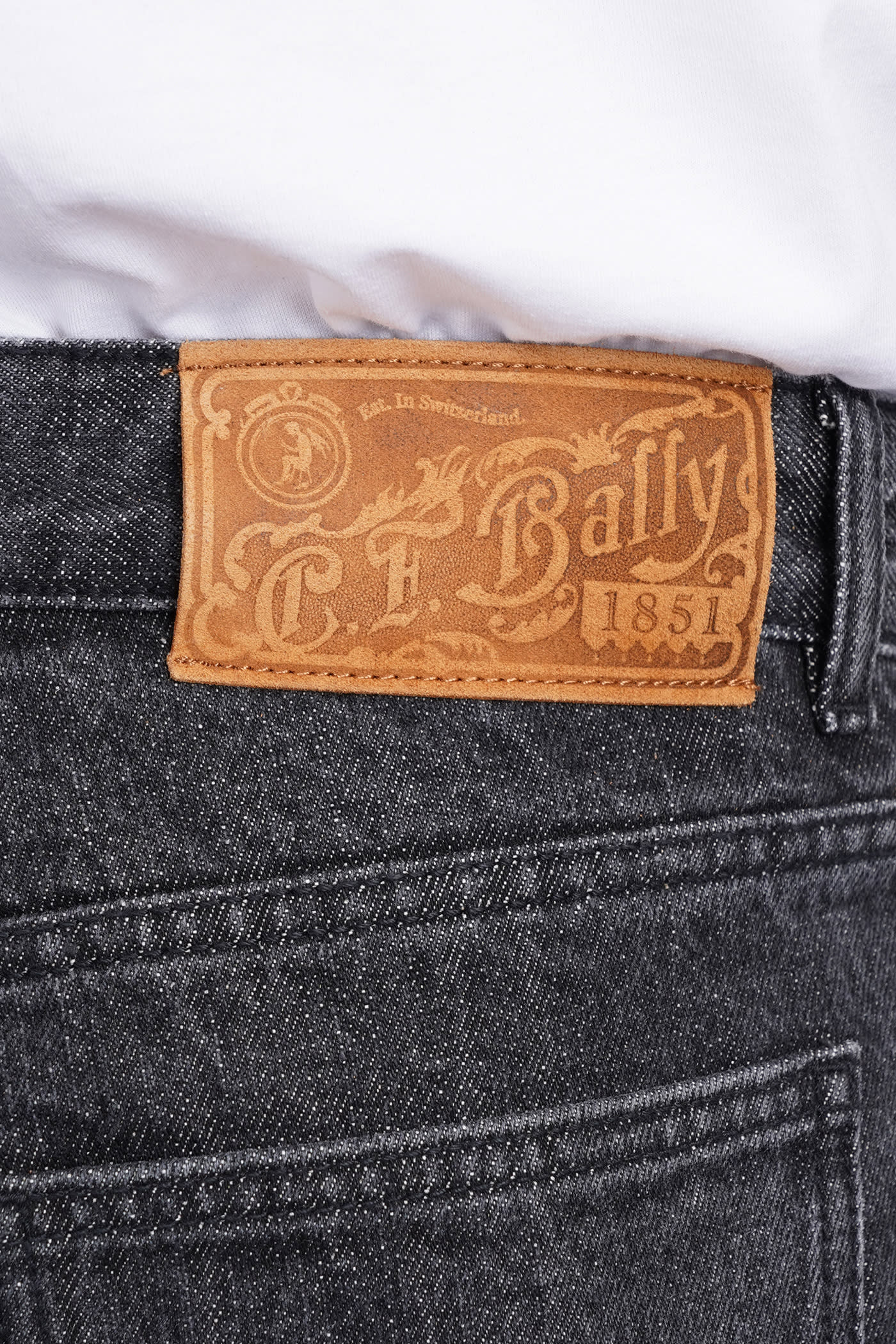 Shop Bally Jeans In Grey Cotton