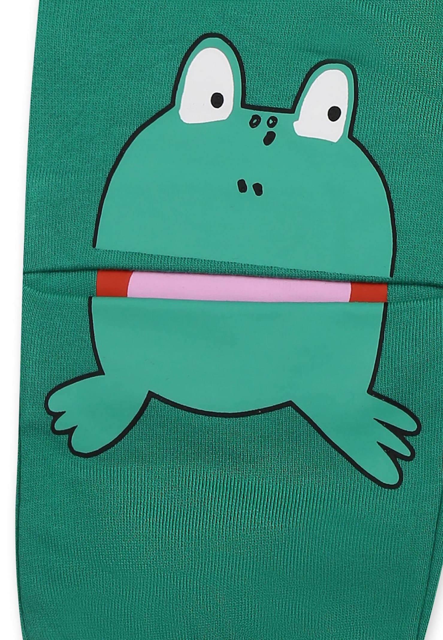 Stella Mccartney Green Trousers For Baby Boy With Frog In Green