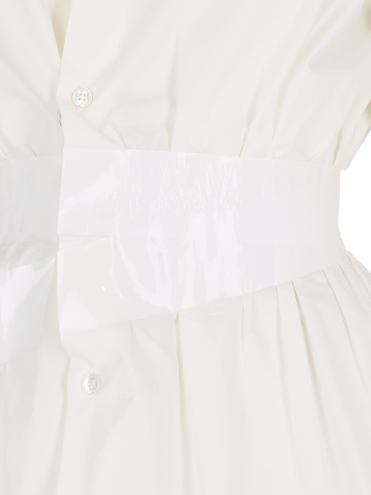 Mm6 Maison Margiela Mm6 By Maison Margiela Tailored Cotton Poplin Shirt In White