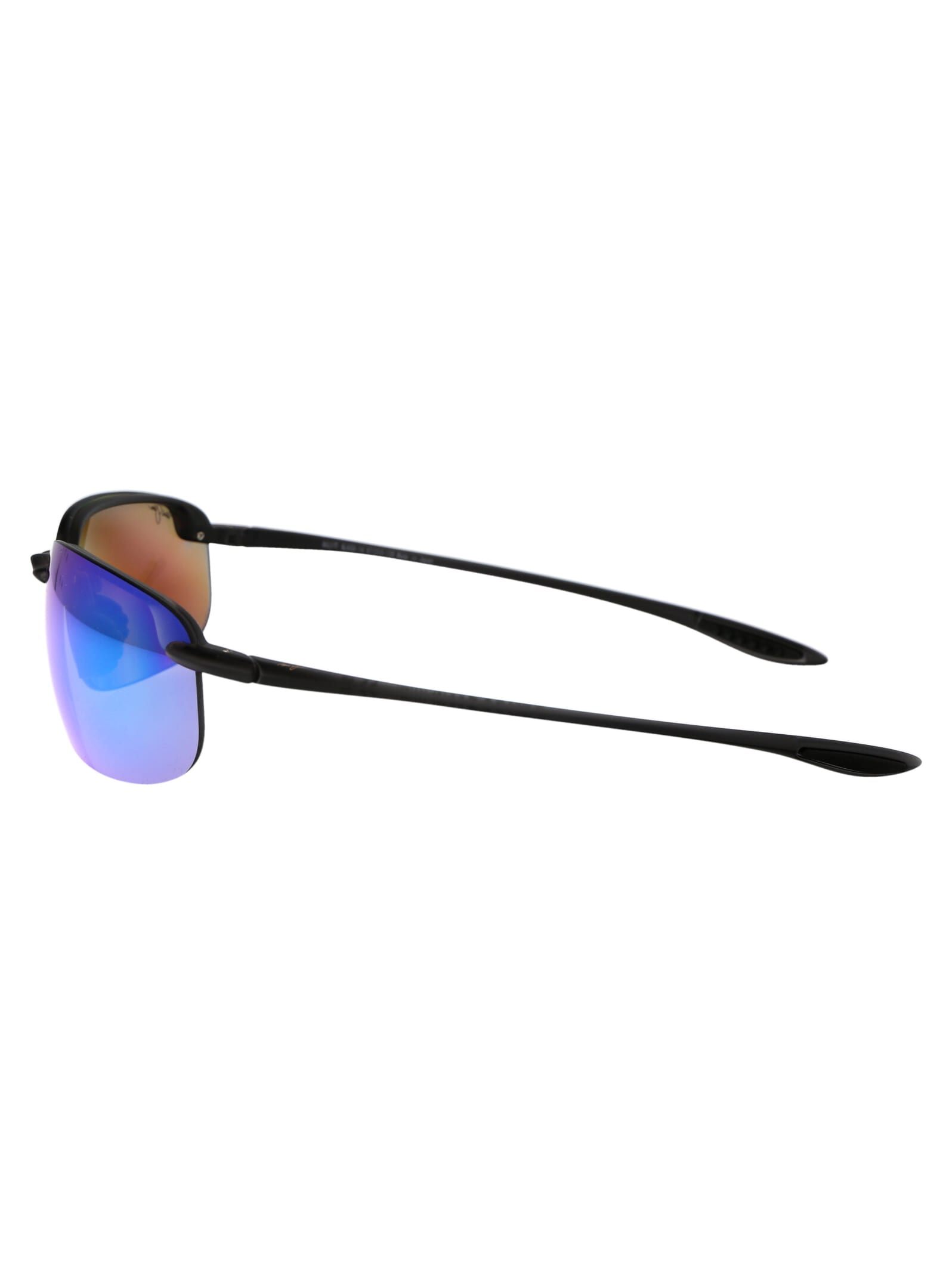 Shop Maui Jim Hookipa Xlarge Sunglasses In 14 Translucent Matte Grey