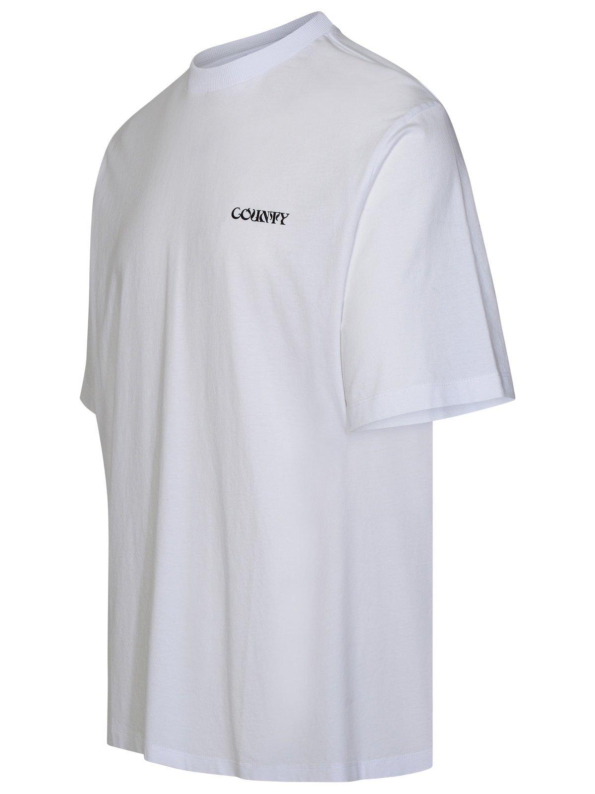 Shop Marcelo Burlon County Of Milan County Printed Crewneck T-shirt In White