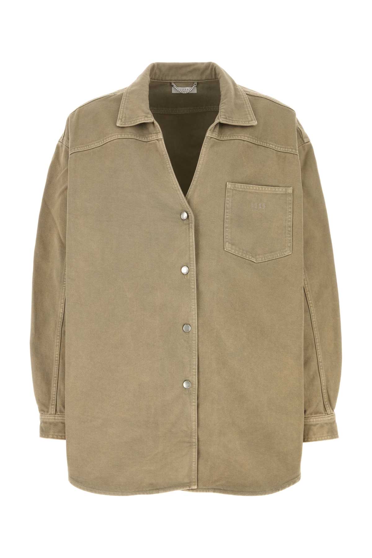 Army Green Denim Oversize Shirt