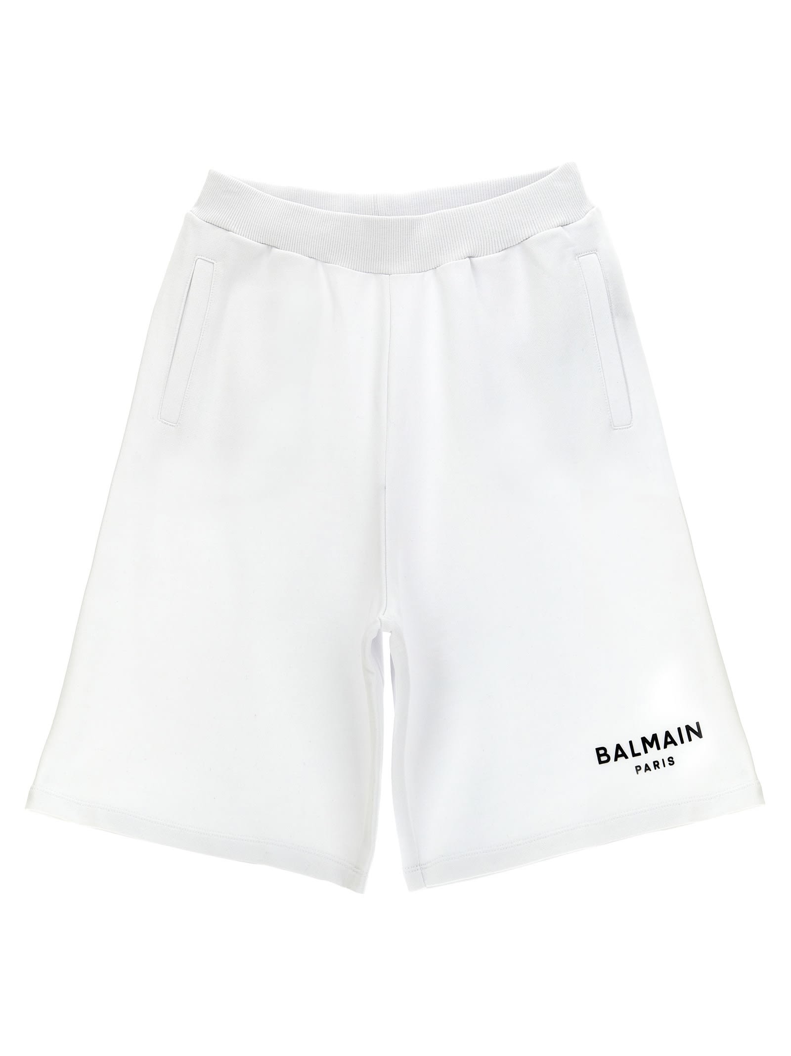 BALMAIN EMBOSSED LOGO BERMUDA SHORTS