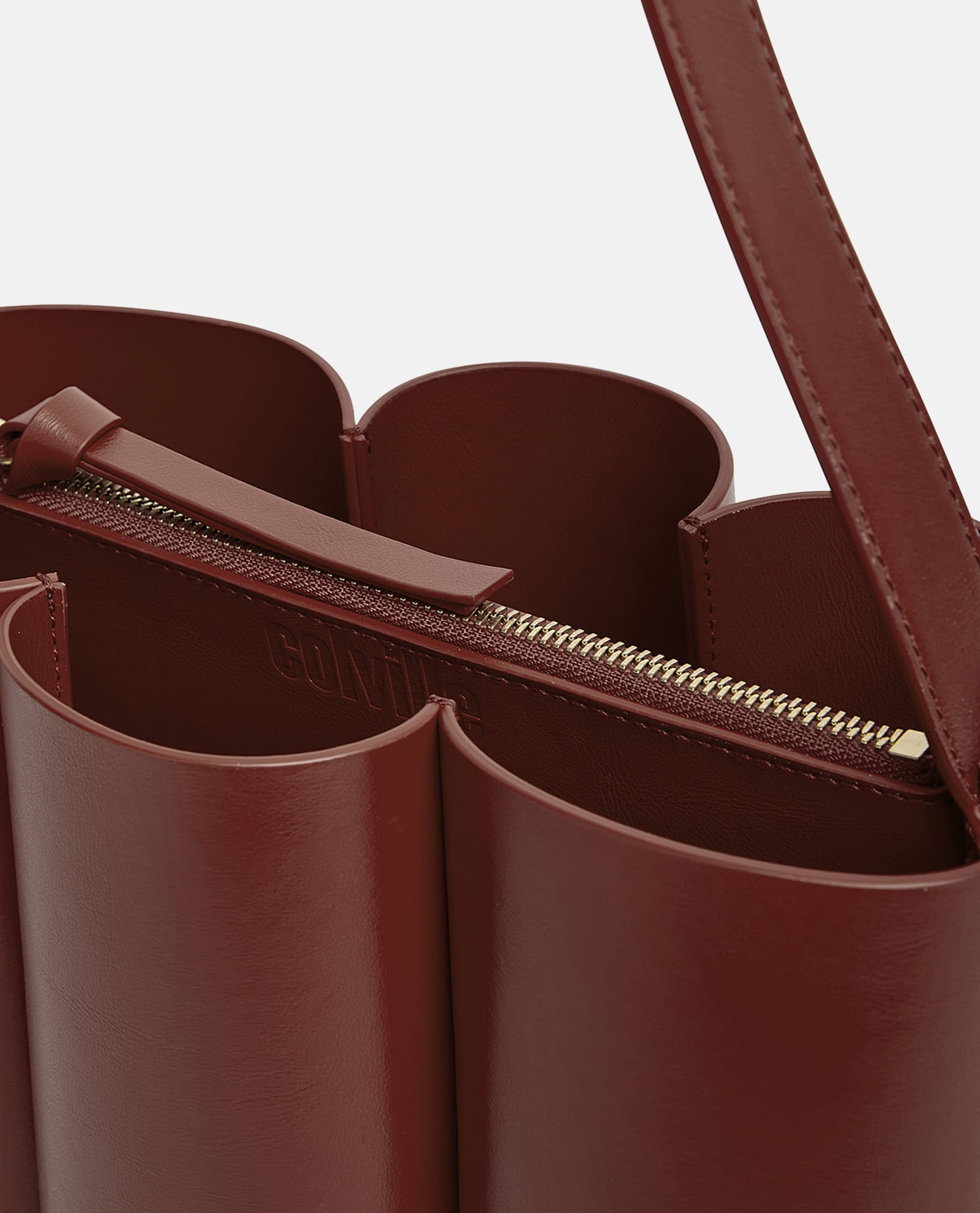 Shop Colville Jelly Leather Shoulder Bag In Brown