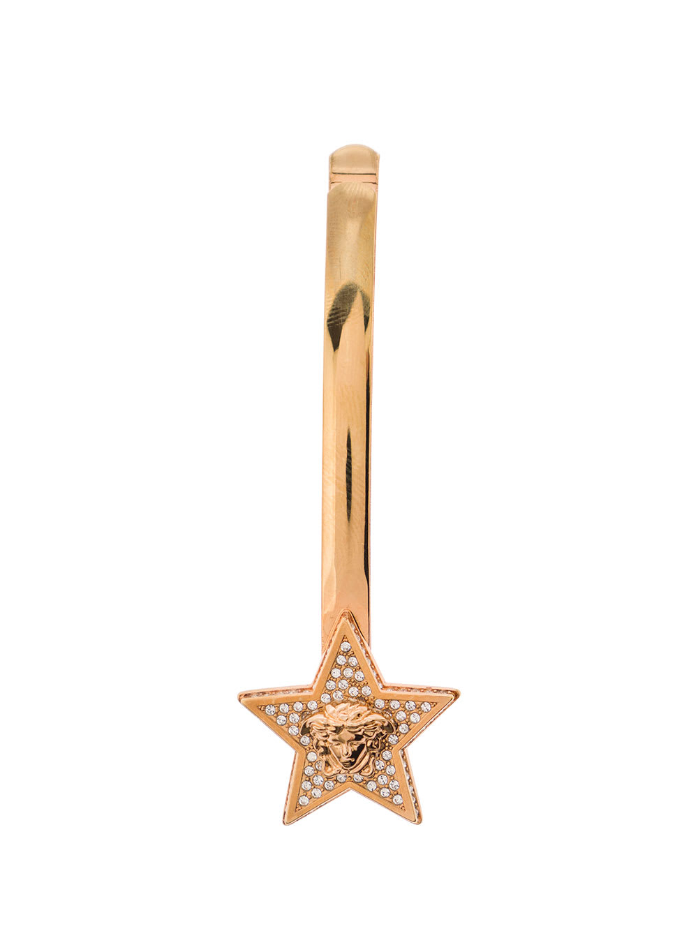VERSACE GOLD-TONE STAR EMBELLISHED HAIR PIN WITH STRASS IN BRASS WOMAN