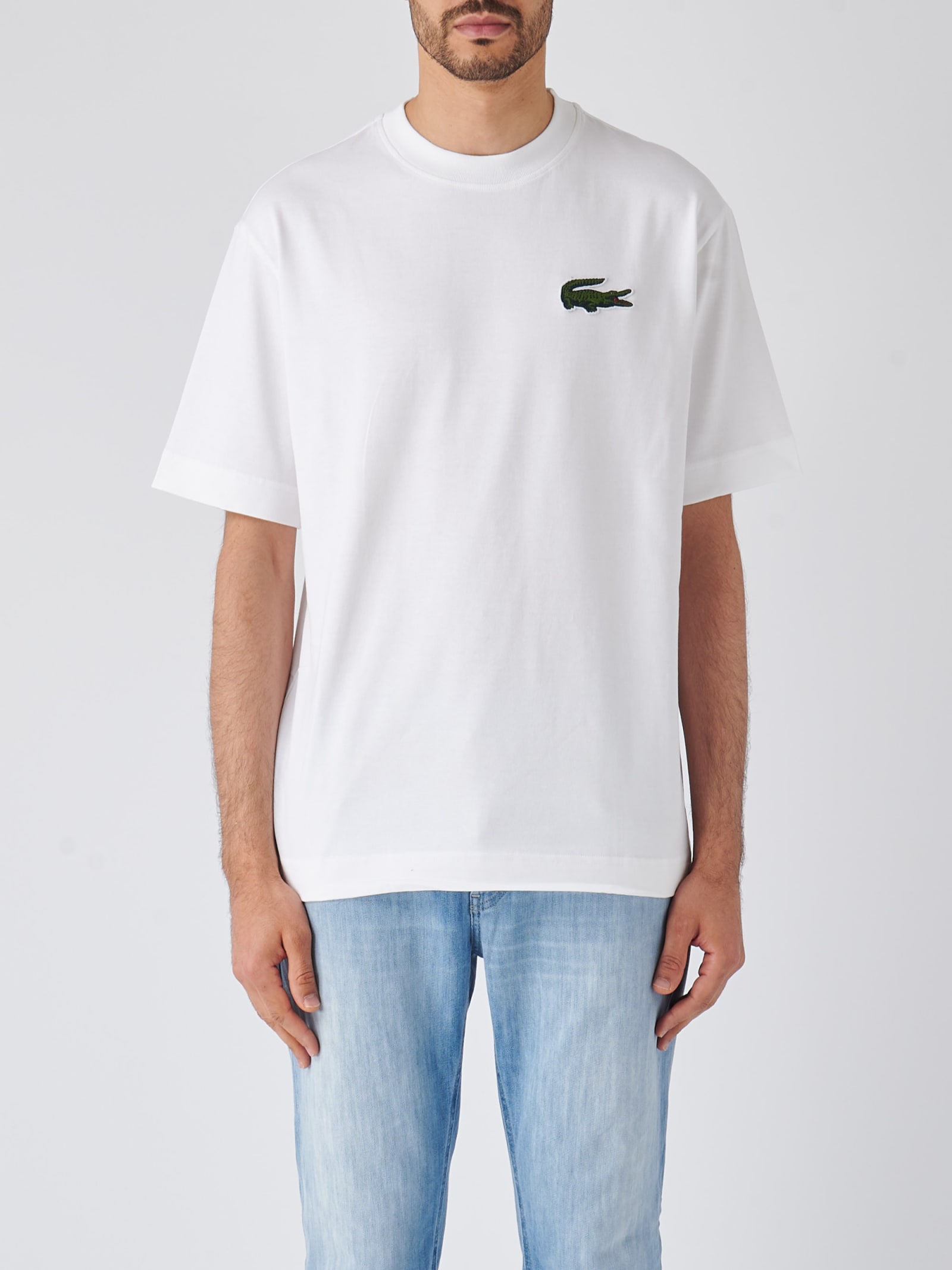 Shop Lacoste T-shirt T-shirt In Bianco
