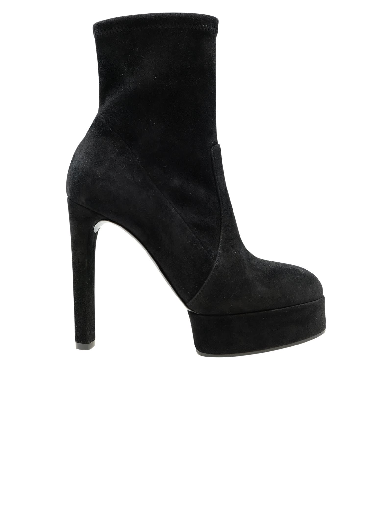 Casadei Black Suede Malleolo Ankle Boots