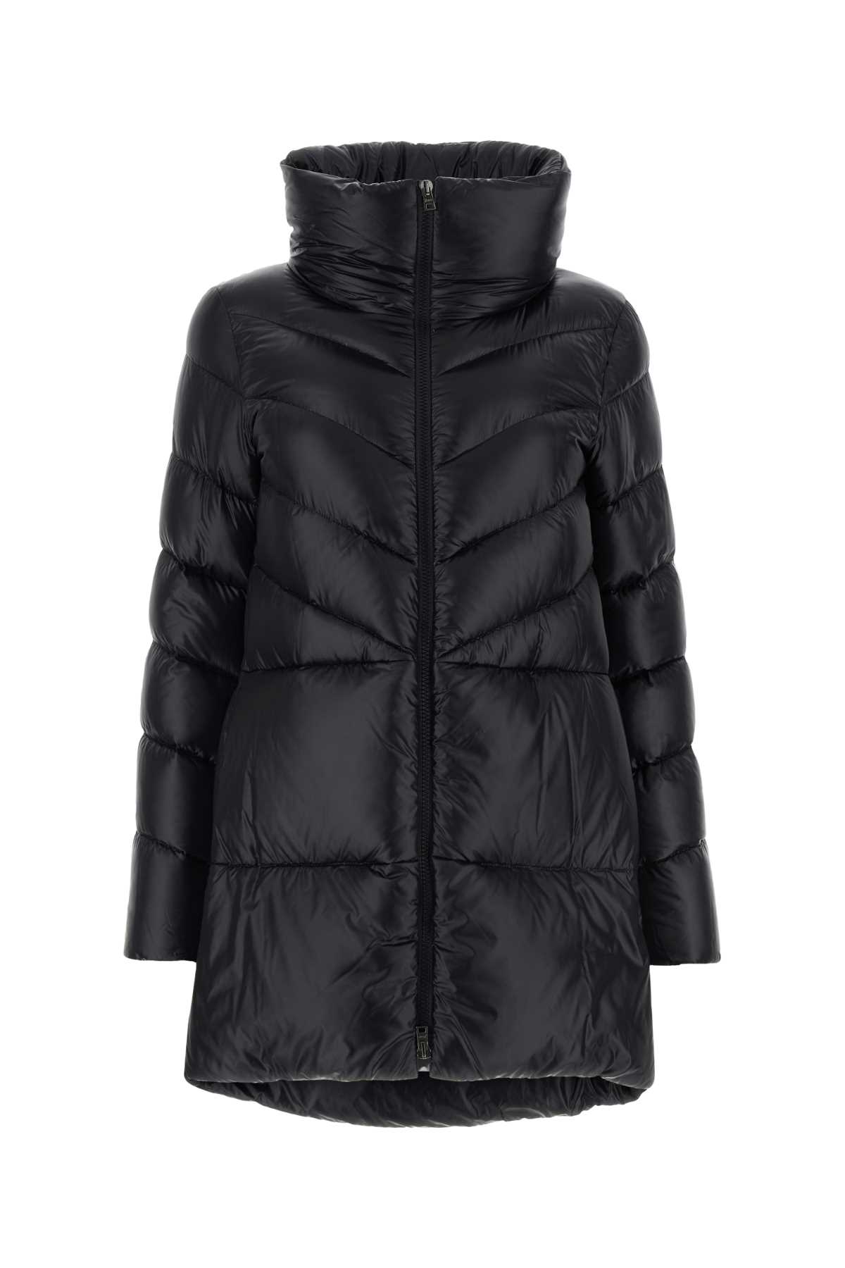 HERNO BLACK NYLON DOWN JACKET 