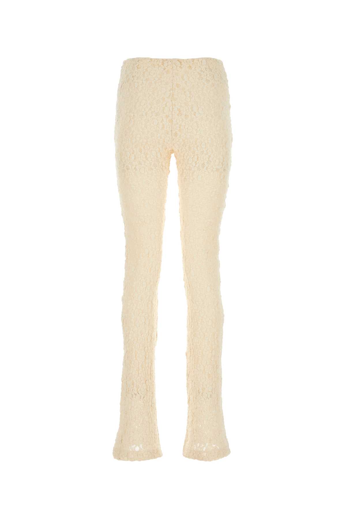 Shop Chloé Ivory Lace Pant In Dustywhite