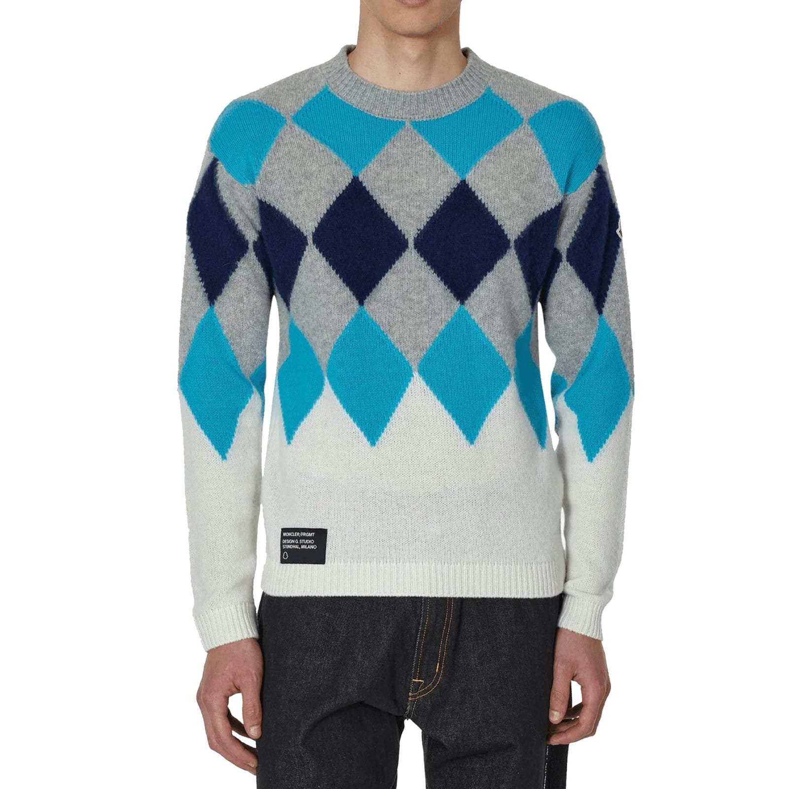 Shop Moncler Wool And Cashmere Sweater In Gray