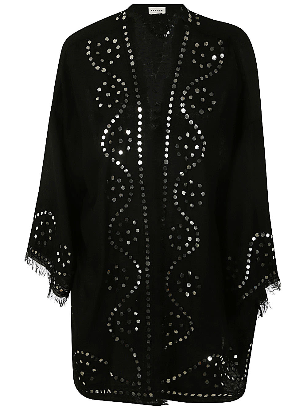 Shop P.a.r.o.s.h Cashmere Kimono In Black