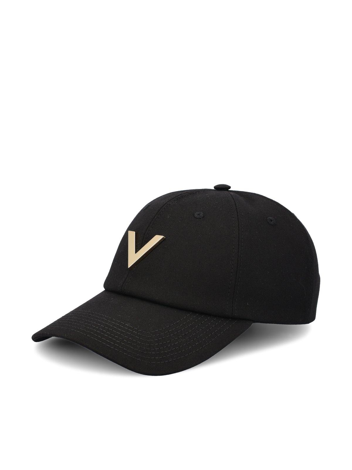 Shop Valentino Garavani Vlogo Baseball Cap In Black