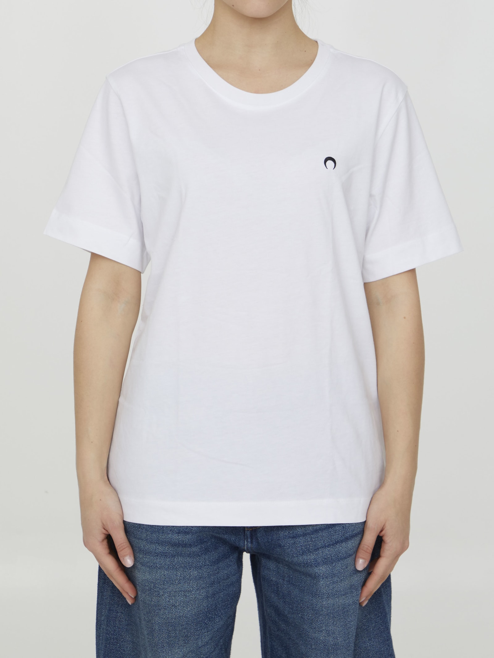 Cotton T-shirt With Logo In White