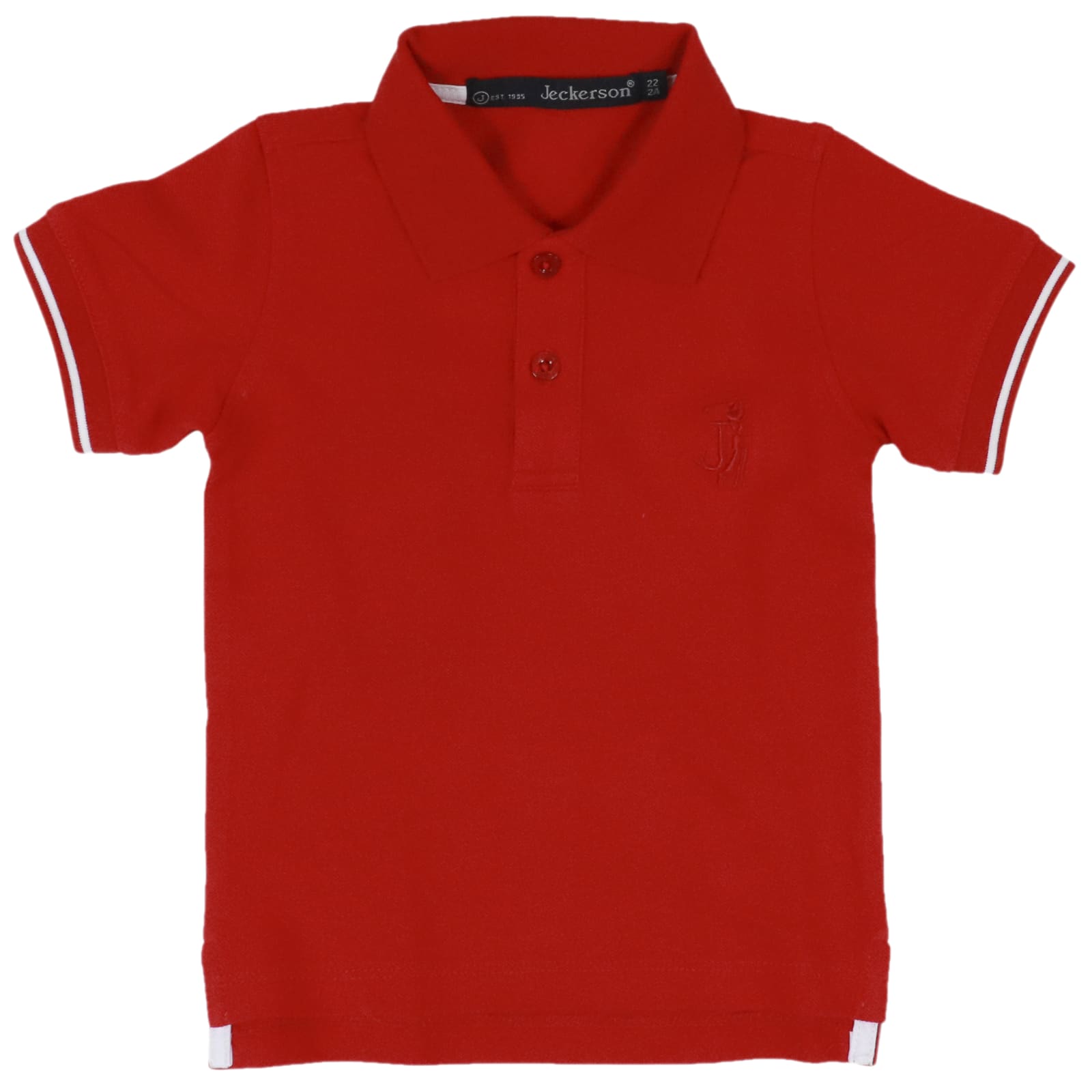 Jeckerson Kids' Cotton Polo In Red
