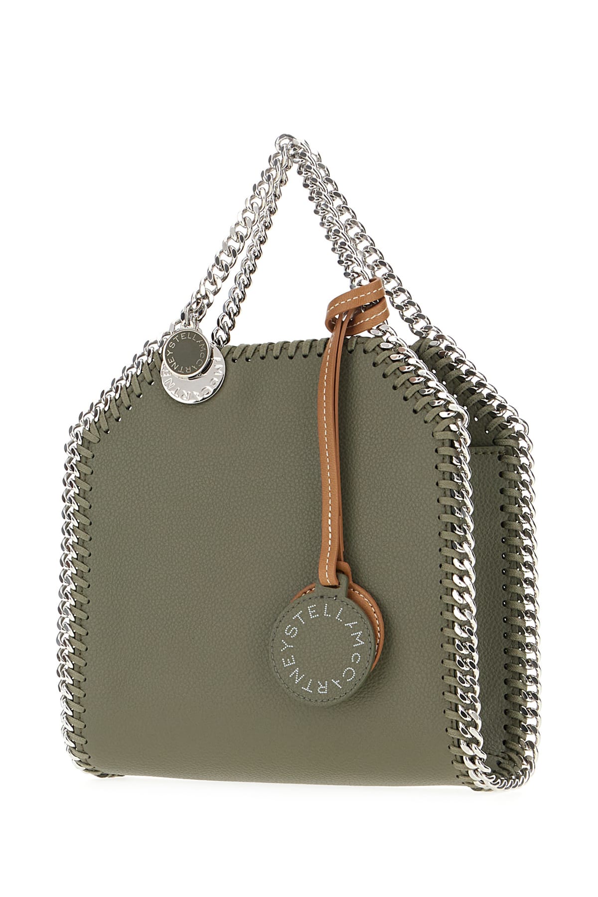 Shop Stella Mccartney Sage Green Mirum Micro Falabella Handbag In Mud