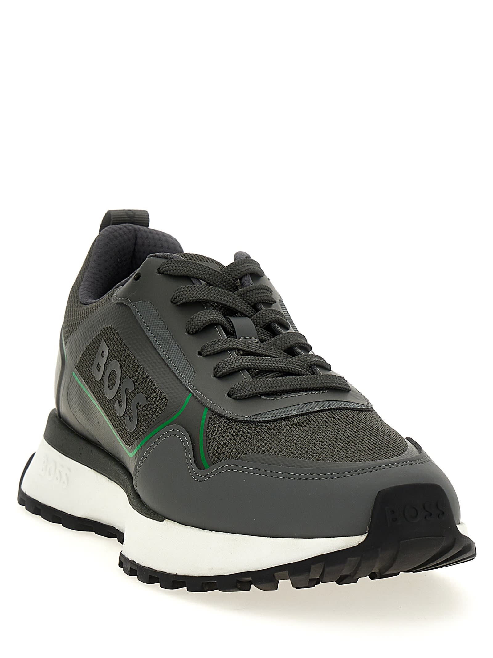 Shop Hugo Boss Jonah Sneakers In Gray