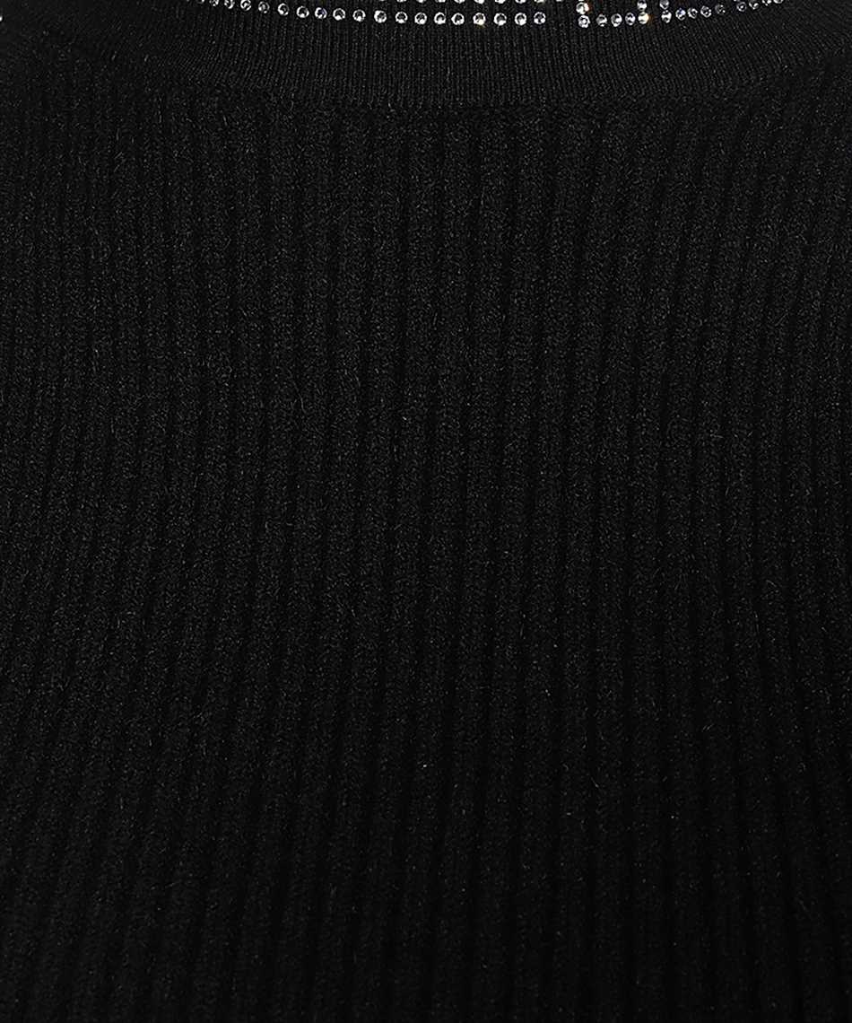 Gcds Ribbed Knit Top In Black