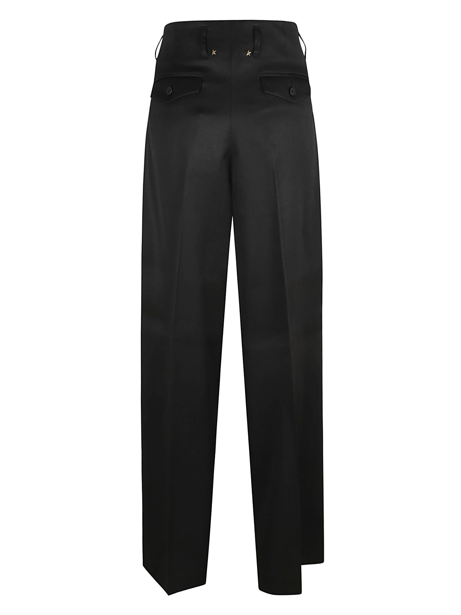 Shop Golden Goose Flavia Wide Leg Trousers In Black