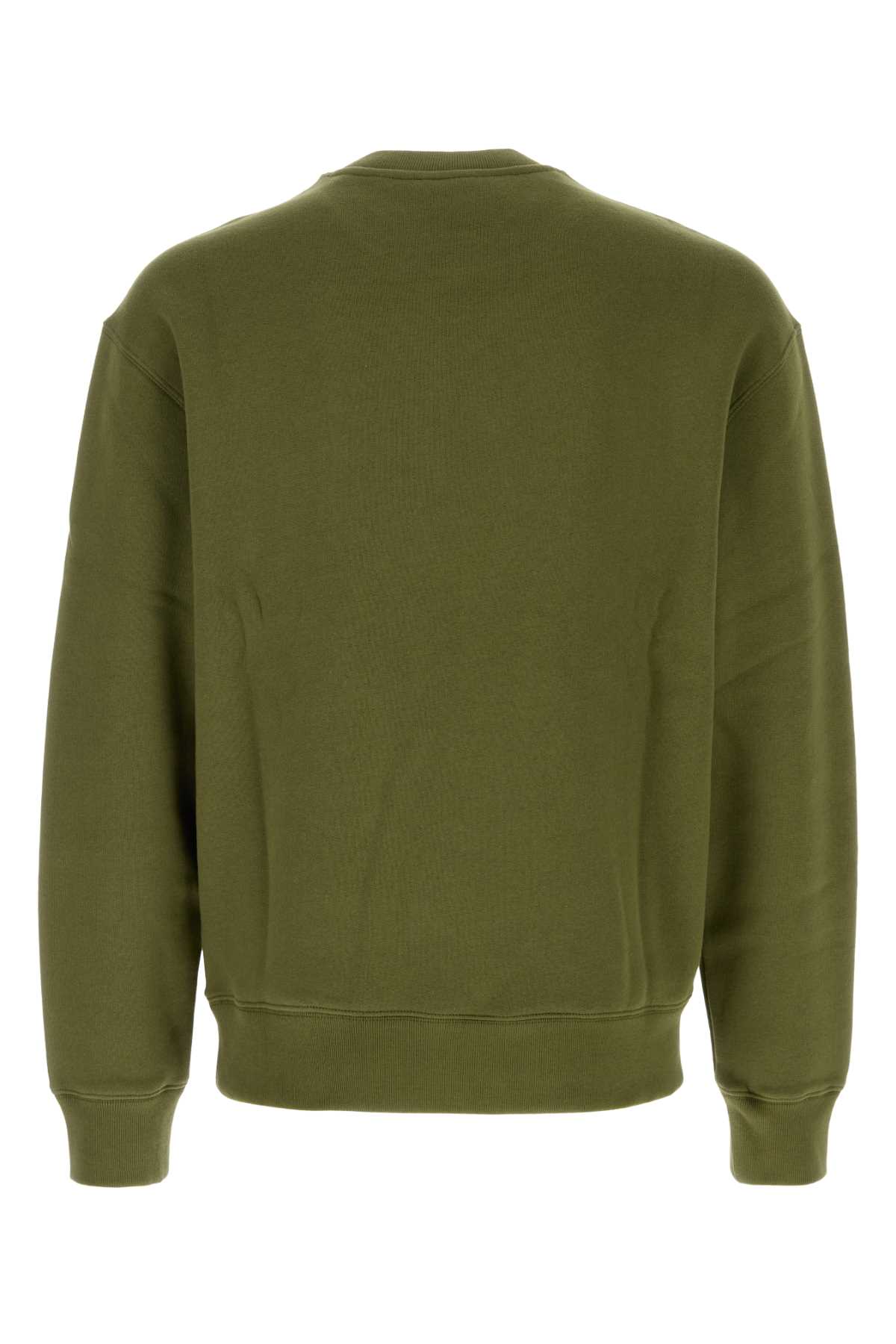 Shop Maison Kitsuné Army Green Cotton Sweatshirt In Militarygreen