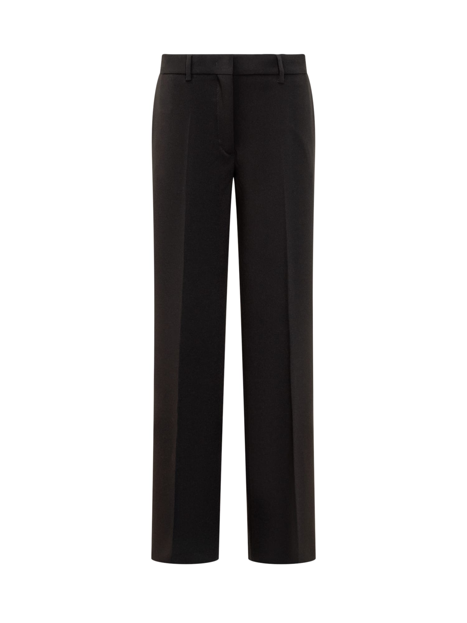 Shop Msgm Trousers In Black