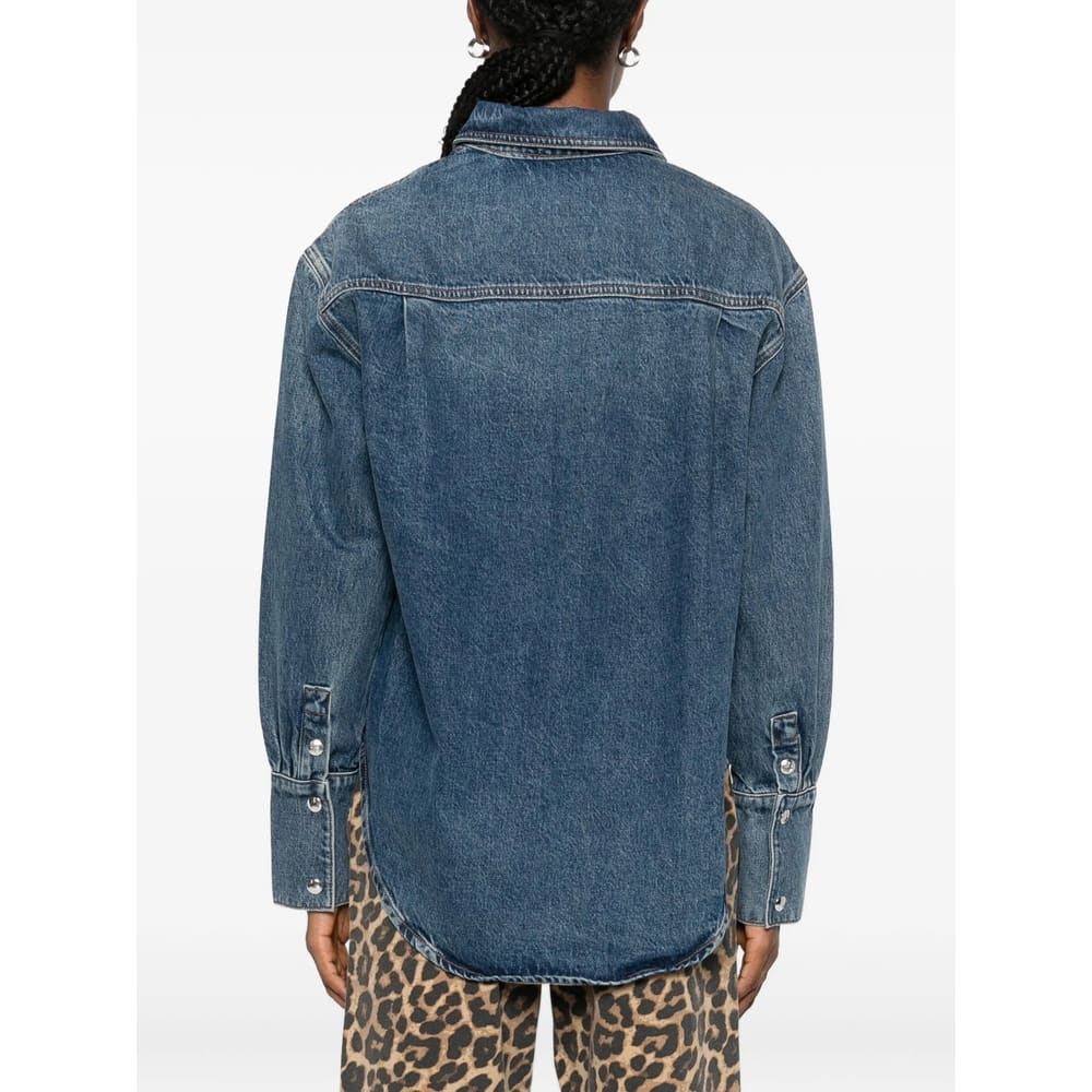 Anine Bing Dante Denim Jacket In Blue