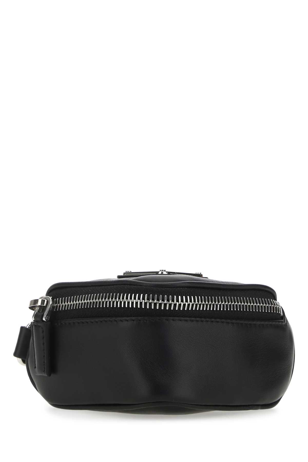 Shop Prada Black Leather Case In F0002